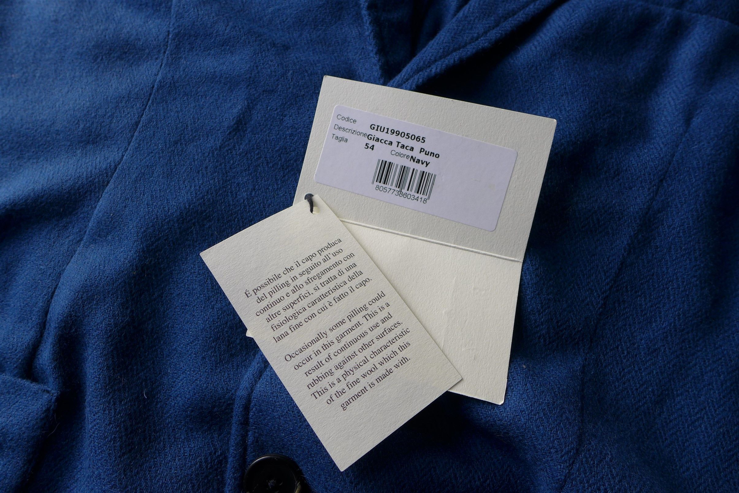 Barena Barena Taca Puno Blazer - Blue Herringbone Alpaca Size US L / EU 52-54 / 3 - 10 Thumbnail