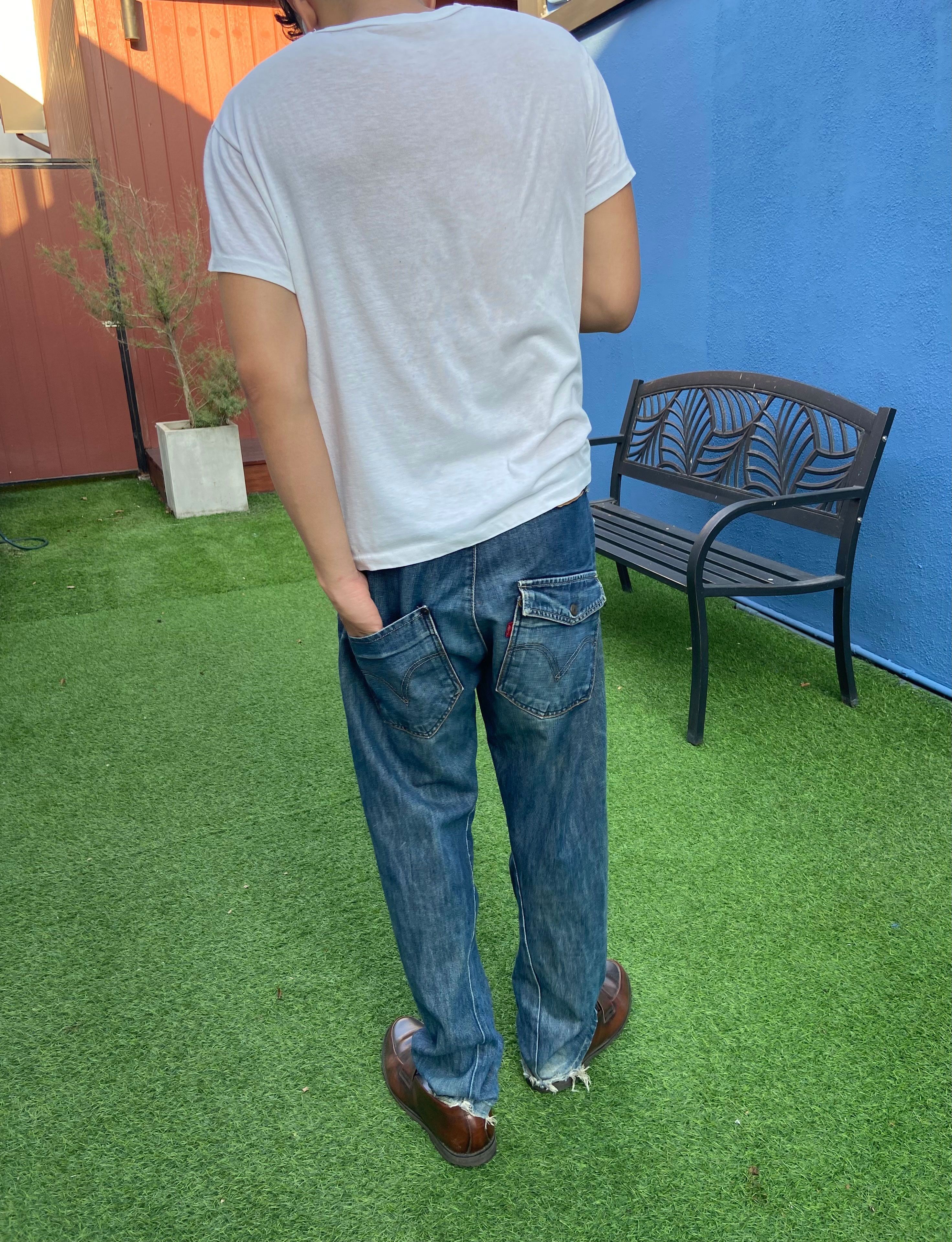 Levi's Y2K Levis Engineered Distressed Jeans Size US 34 / EU 50 - 7 Thumbnail
