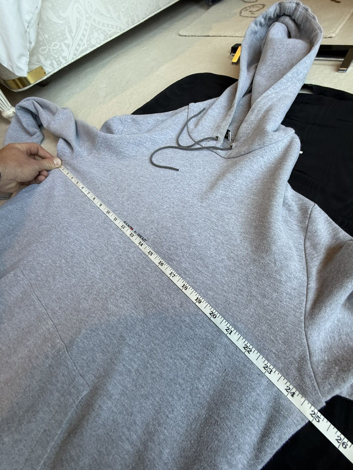 Saint Laurent Paris SS20 Saint Laurent Rive Gauche logo hoodie grey XXL Size US XXL / EU 58 / 5 - 3 Thumbnail