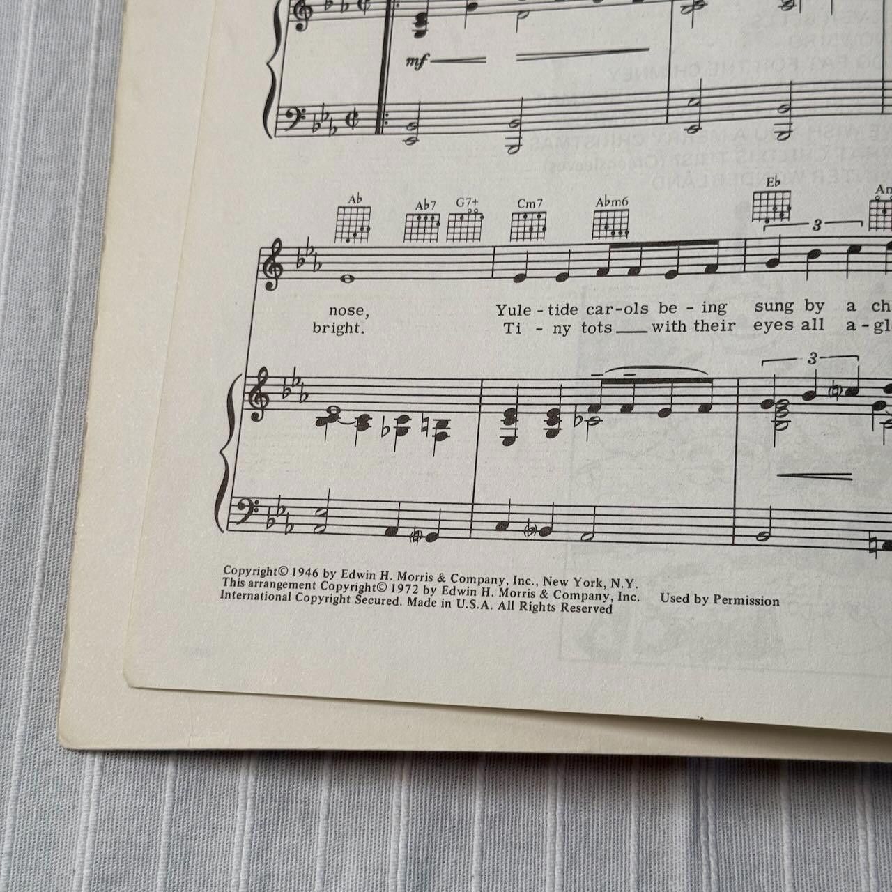 Designer Vintage 1972 Christmas Party Sheet Music Piano/Vocal Edition Size ONE SIZE - 11 Thumbnail