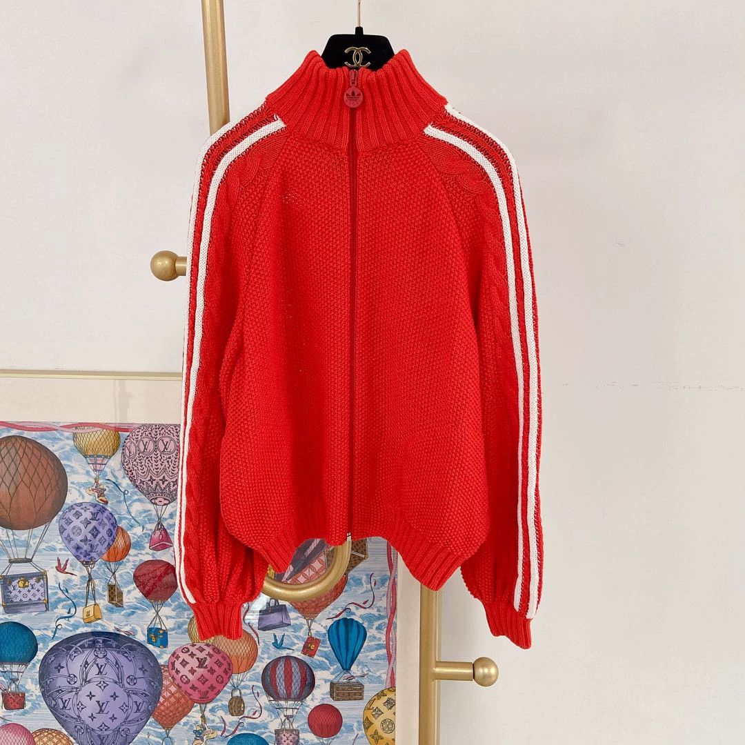 Gucci Gucci x Red Knit Jacket S Size S / US 4 / IT 40 - 1 Thumbnail