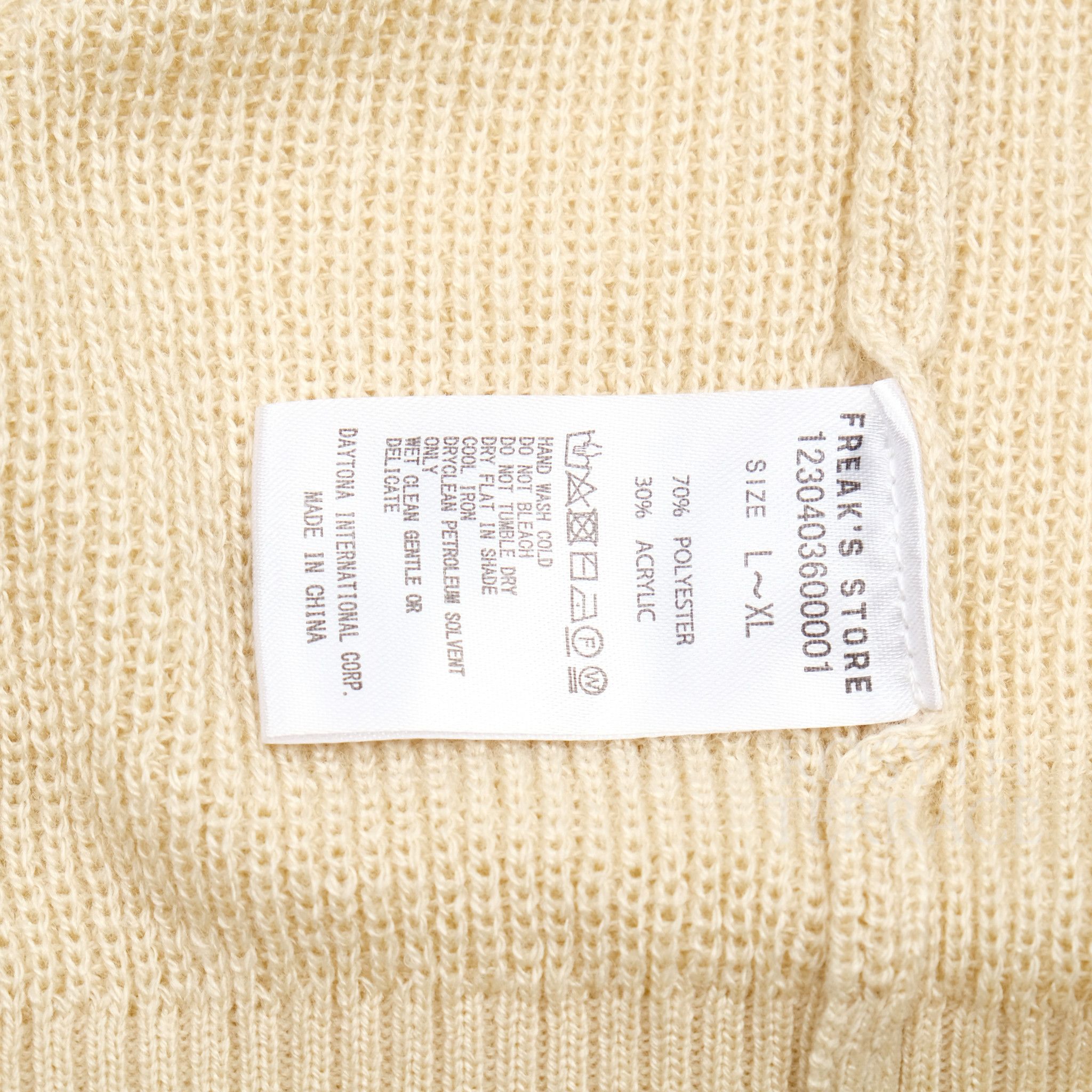 Japanese Brand 【FREAK'S STORE for LAWSON / 'FREAK' KNIT (BEIGE) L-XL】 Size US L / EU 52-54 / 3 - 3 Thumbnail