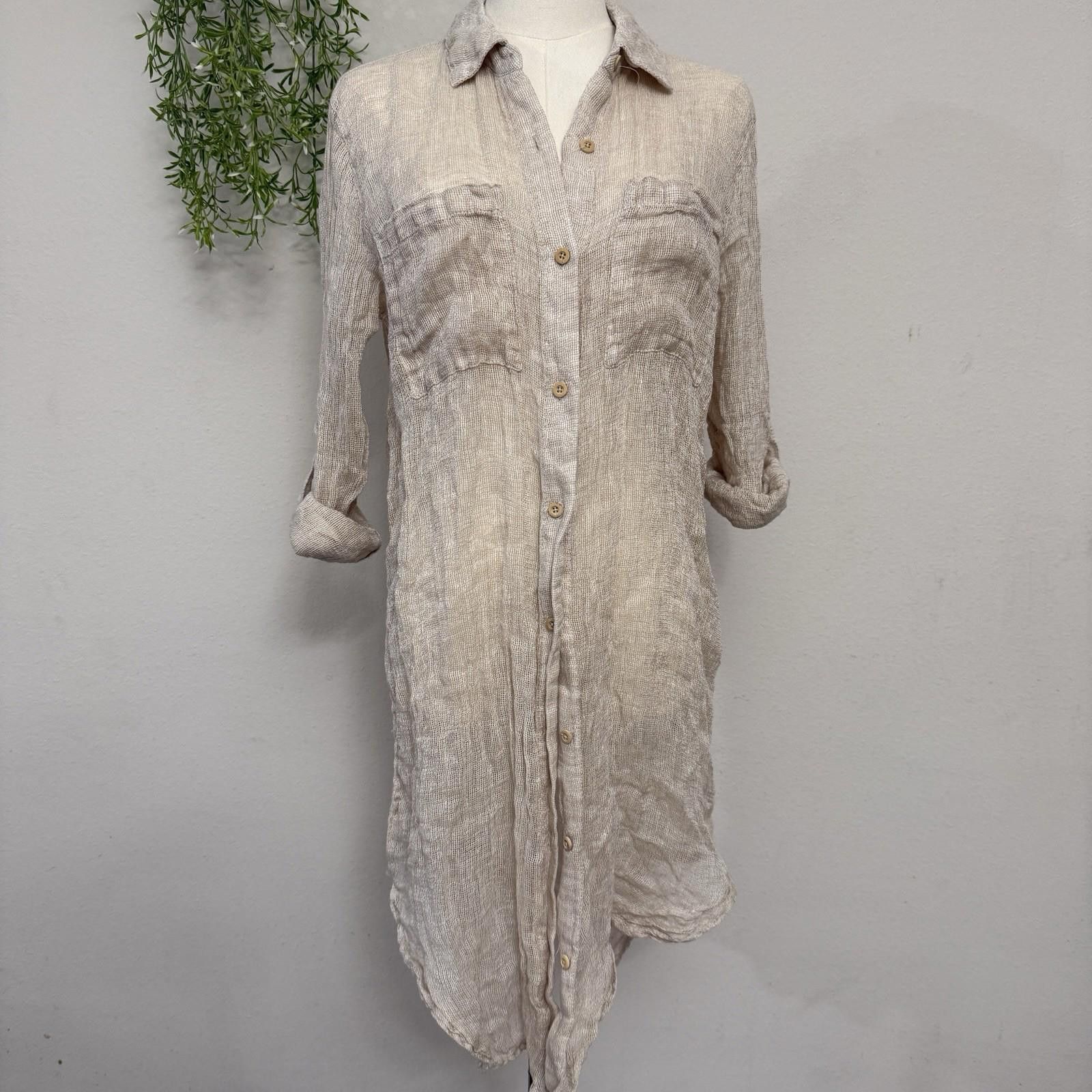 Magaschoni Magaschoni 100% Linen Boho Indie Medium Size M / US 6-8 / IT 42-44 - 1 Thumbnail