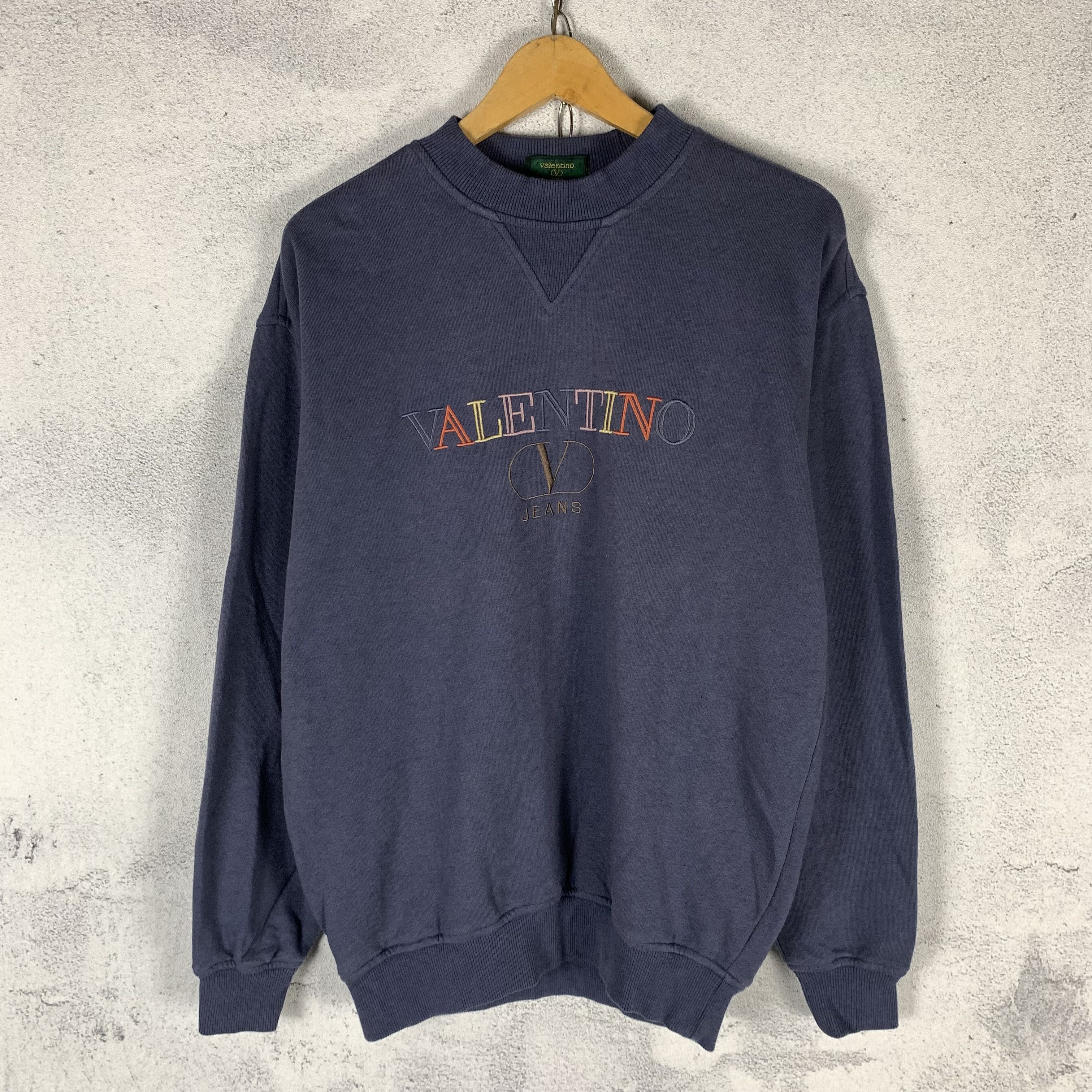Valentino Vintage 90s Valentino Jeans Sweatshirt Crewneck Size US L / EU 52-54 / 3 - 1 Thumbnail
