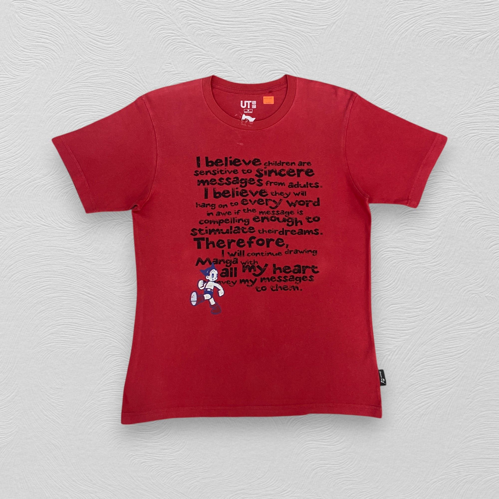 Anime Uniqlo x Astro Boy Written Text Medium T-Shirt - L082 Size US M / EU 48-50 / 2 - 1 Thumbnail