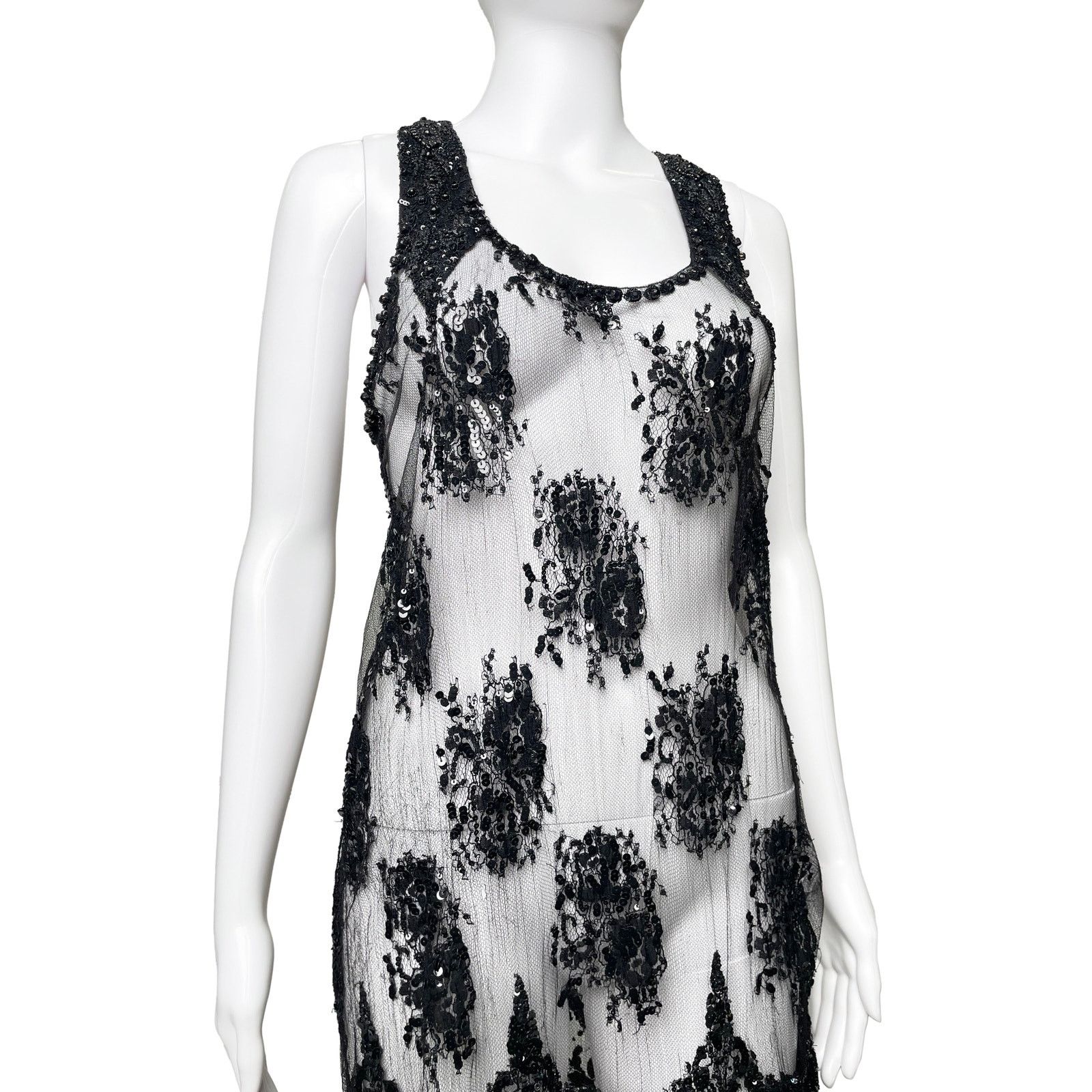 Collette Dinnigan Black Sequin Dress Size S / US 4 / IT 40 - 5 Thumbnail