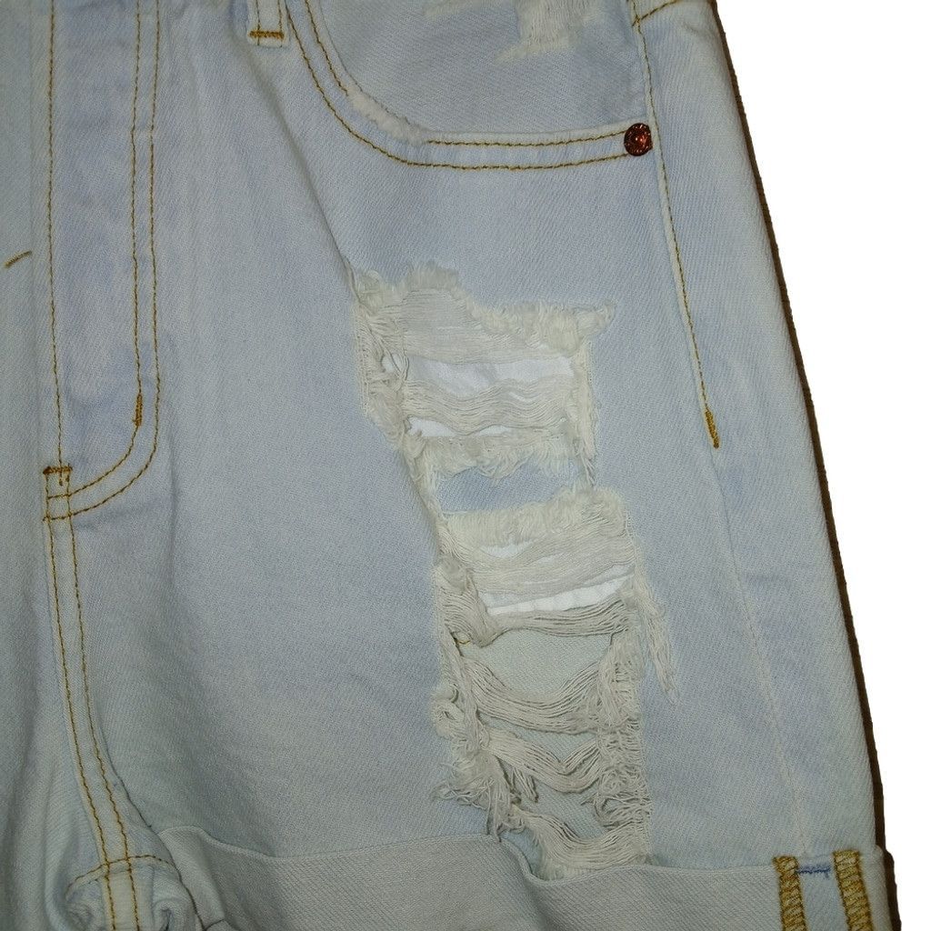 Song For The Mute Light Blue Distressed Women’s Denim Shorts Size 28" / US 6 / IT 42 - 3 Thumbnail