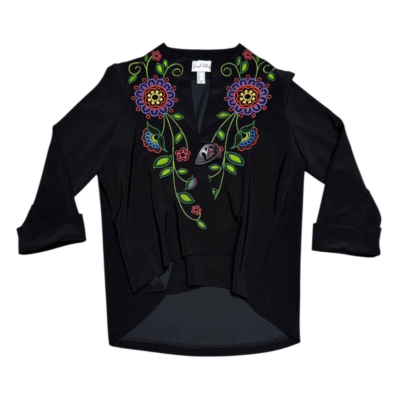 Joseph Ribkoff JOSEPH RIBKOFF Vintage Casual Floral Blouse Jacket Size 8 Size M / US 6-8 / IT 42-44 - 1 Thumbnail