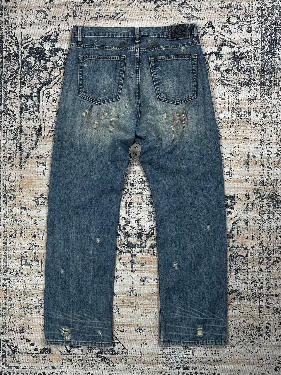Japanese Brand Vintage Avant Garde Destroyed Punk Baggy Denim Jeans Size US 32 / EU 48 - 10 Thumbnail