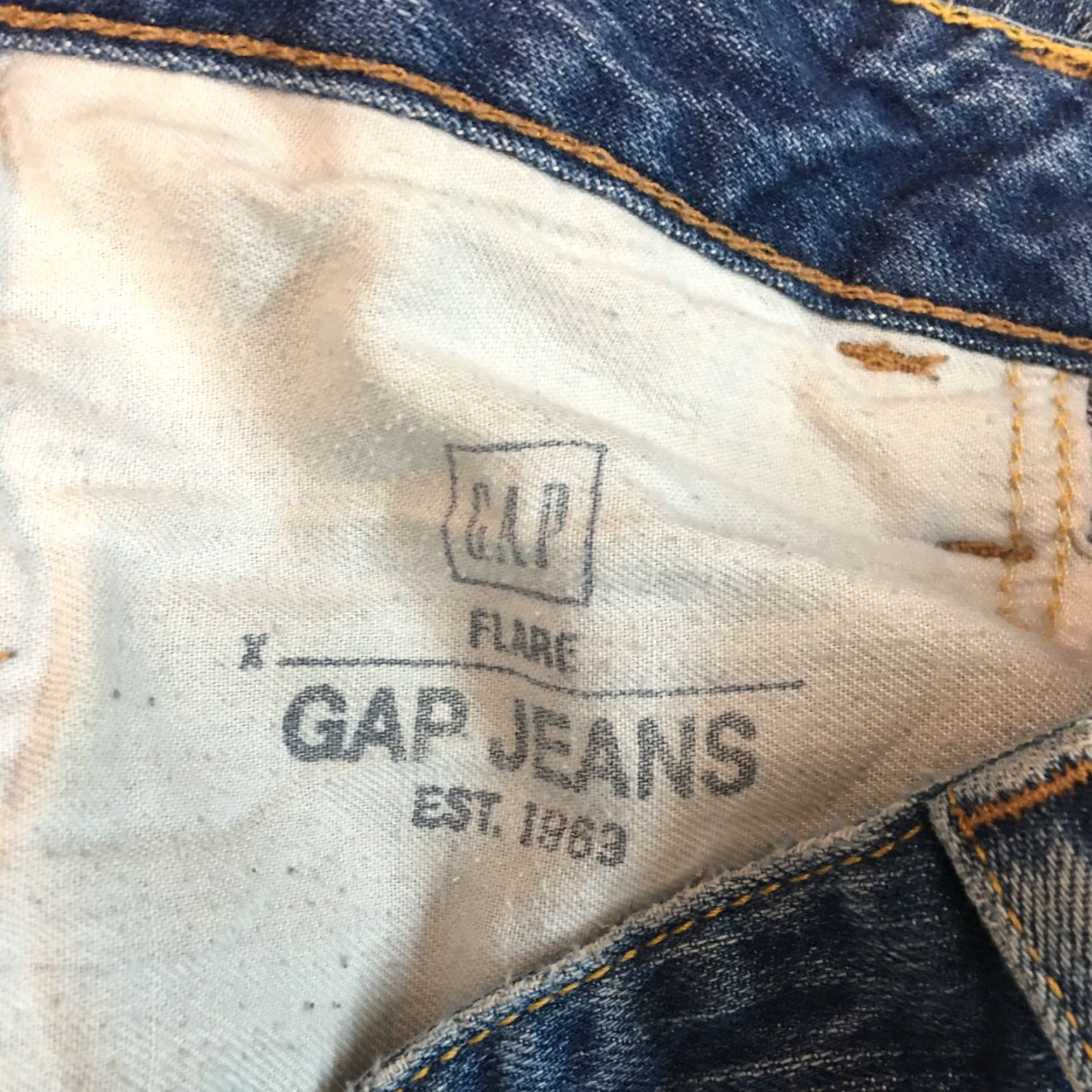 Gap Gap Jeans Women Flared Casual Denim Blue Size 6 Long Low Rise Size 28" / US 6 / IT 42 - 6 Thumbnail