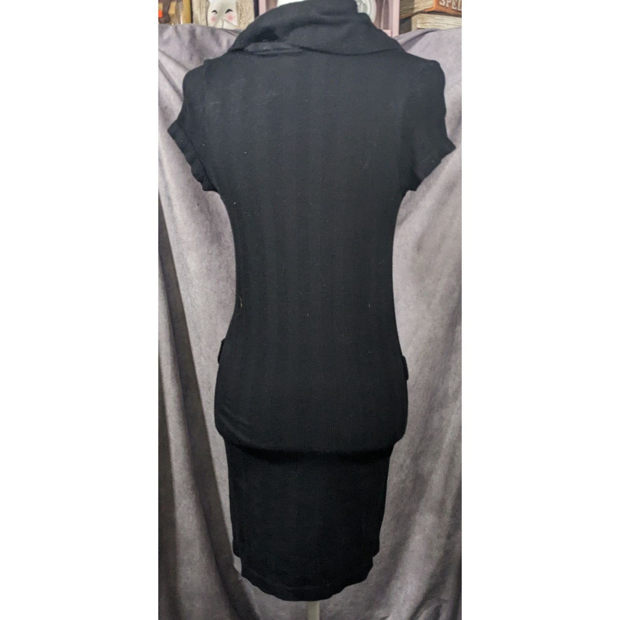 Other JJ Authentic Corporate Goth Cowl Neck Sweater Dress Size M/L Size M / US 6-8 / IT 42-44 - 3 Thumbnail