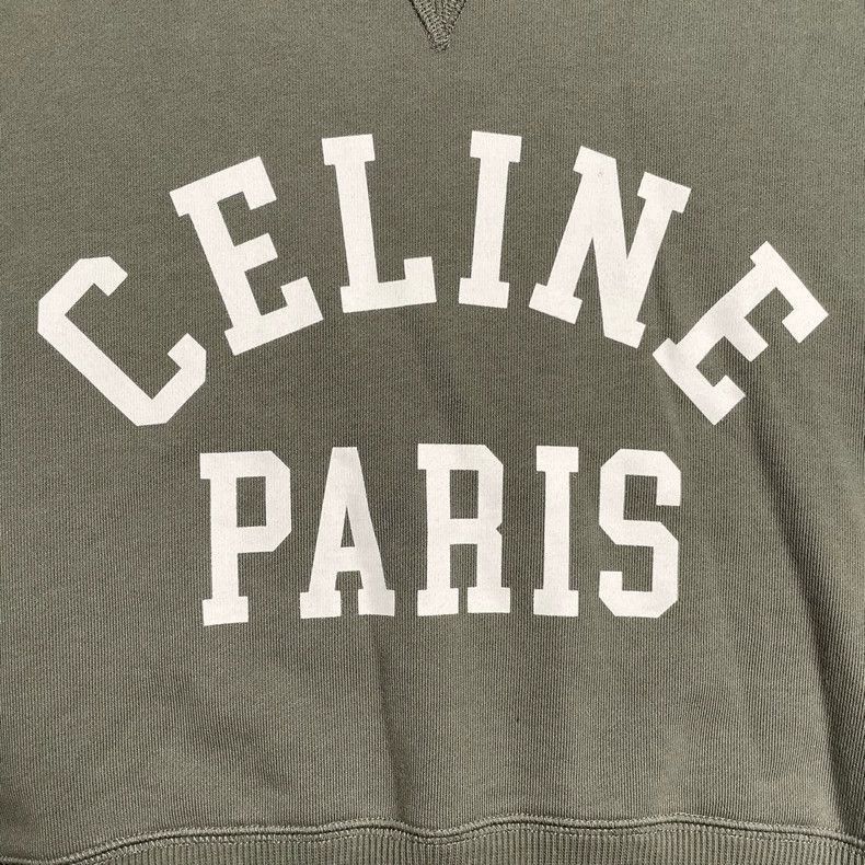 Celine Celine Green Lettered Sweatshirt for Women Size M / US 6-8 / IT 42-44 - 3 Thumbnail