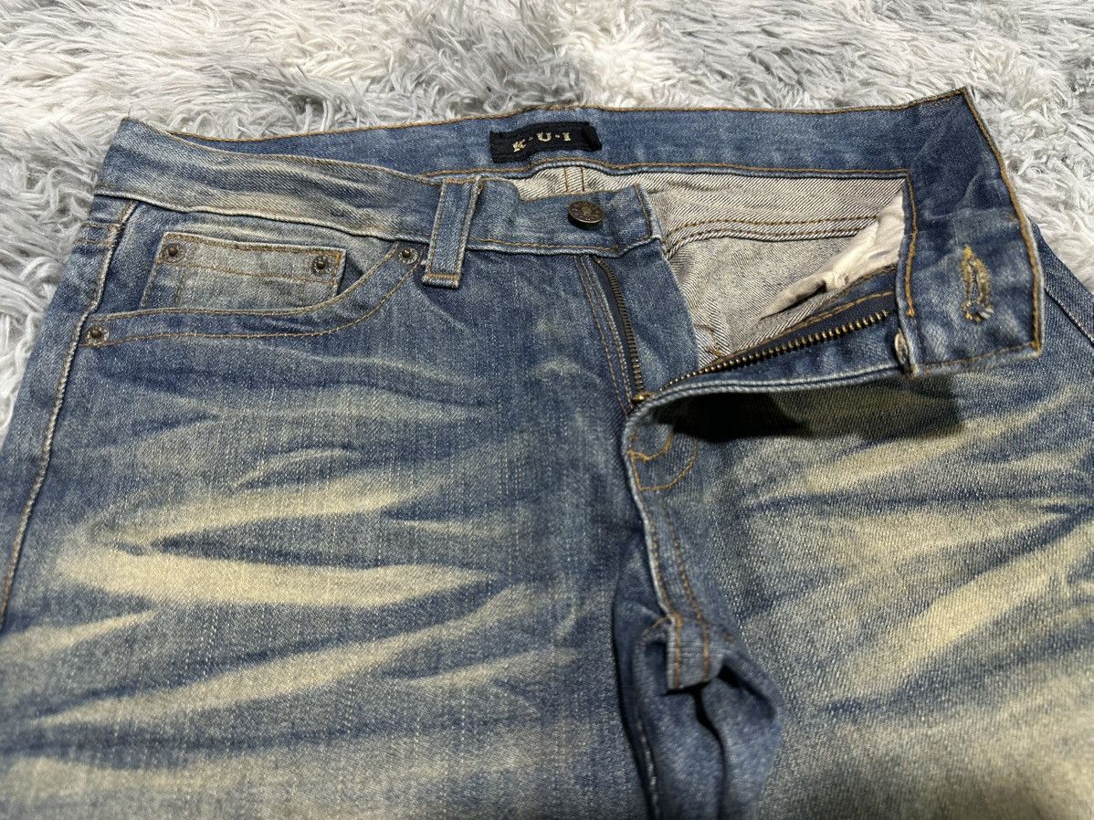 If Six Was Nine 🔥Sick Y2K K.U.I Mud Wash Flared Denim Goth Punk Size US 32 / EU 48 - 5 Thumbnail