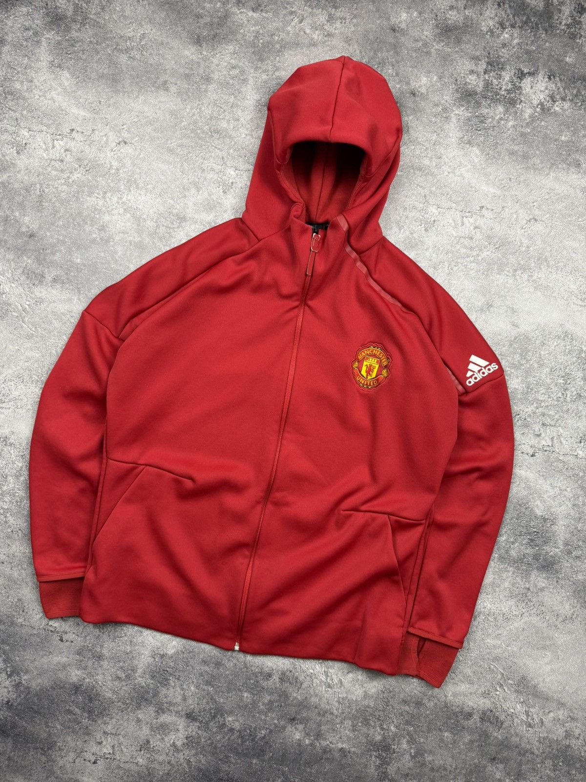 Adidas Vintage Adidas Manchester United Football ZNE Zip Hoodie Y2K Size US XL / EU 56 / 4 - 2 Thumbnail