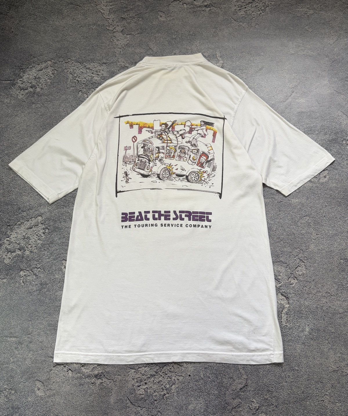 Vintage Vtg Beat The Street Touring Service T-Shirt Single Stitch Size US XL / EU 56 / 4 - 1 Thumbnail