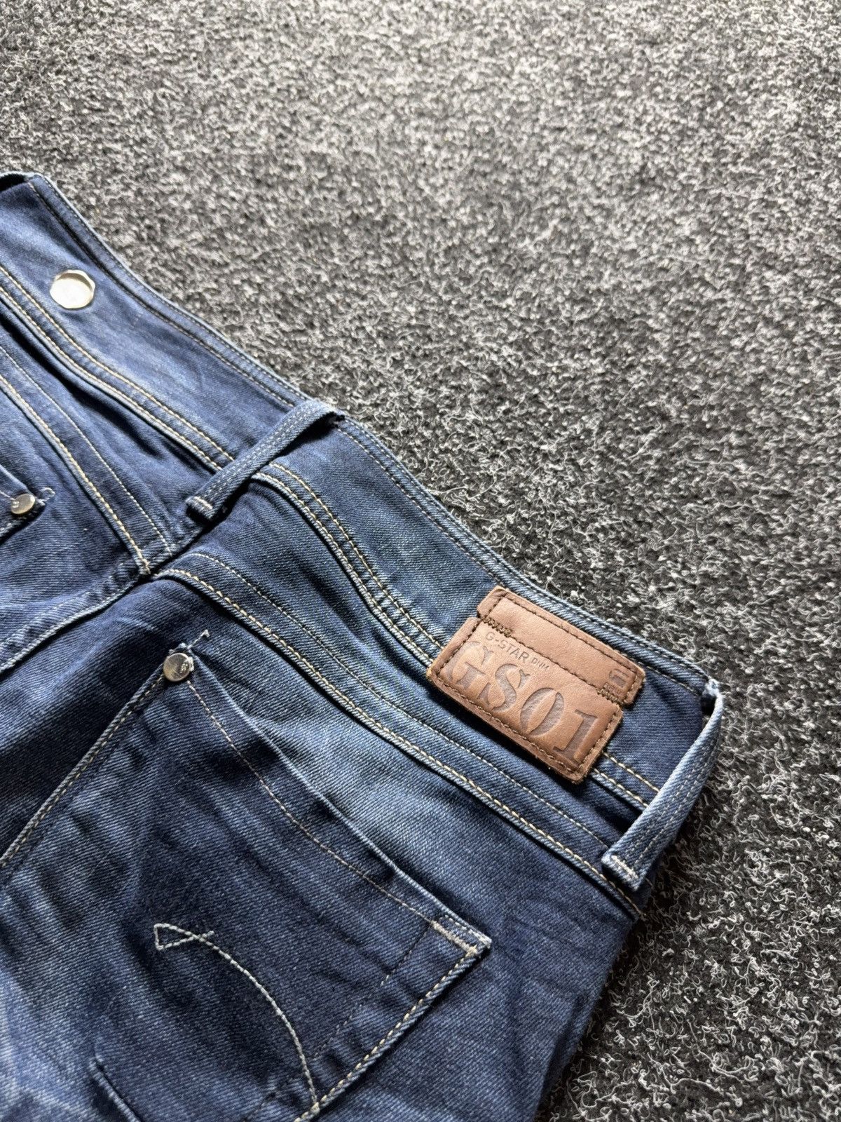 G-Star Vintage 00s Y2K G-Star RAW Straight Jeans Dark Wash Size 29" - 19 Thumbnail