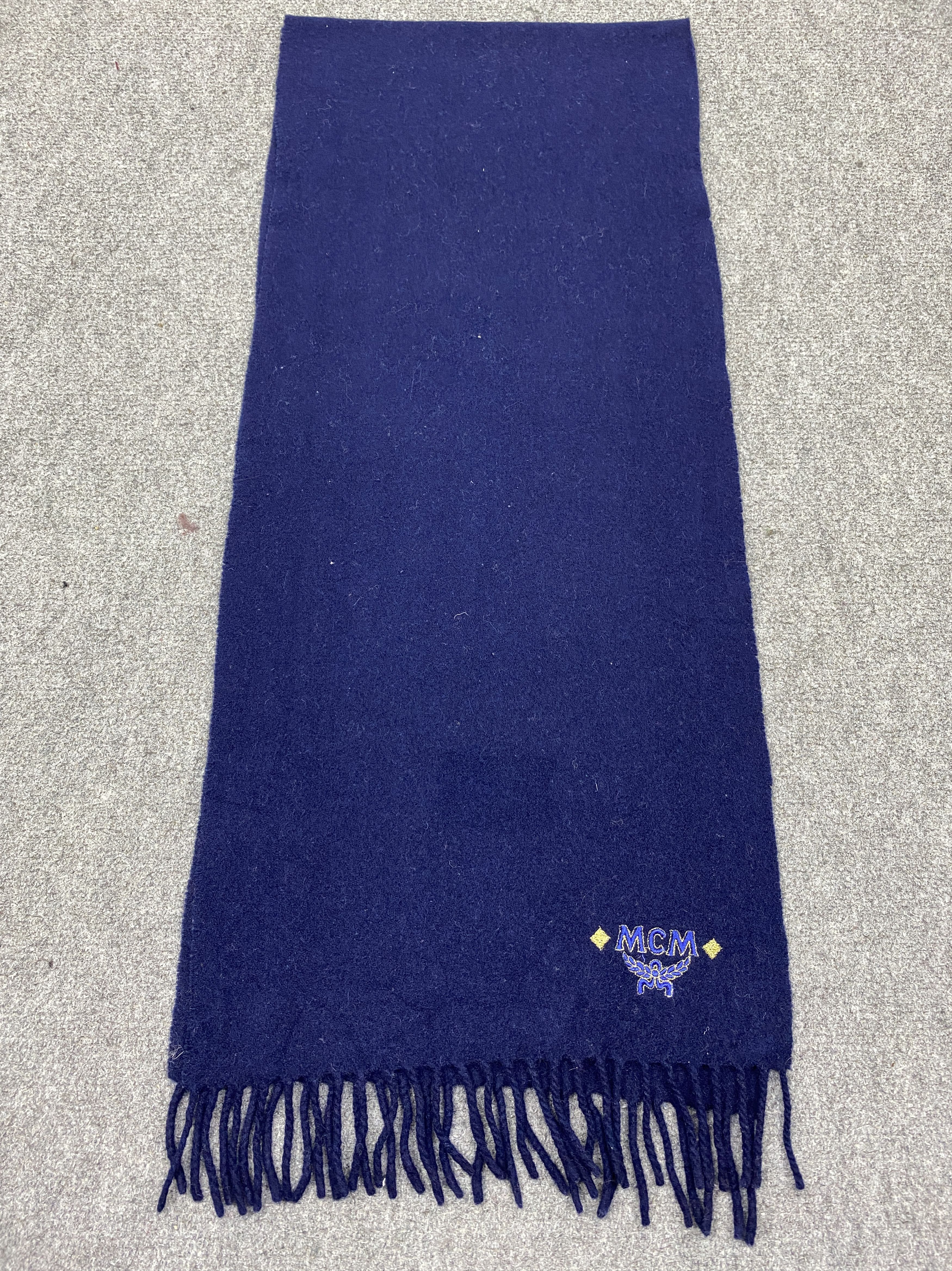 MCM MCM Plain Wool Scarf Muffler Neckwear SC0330 Size ONE SIZE - 3 Thumbnail