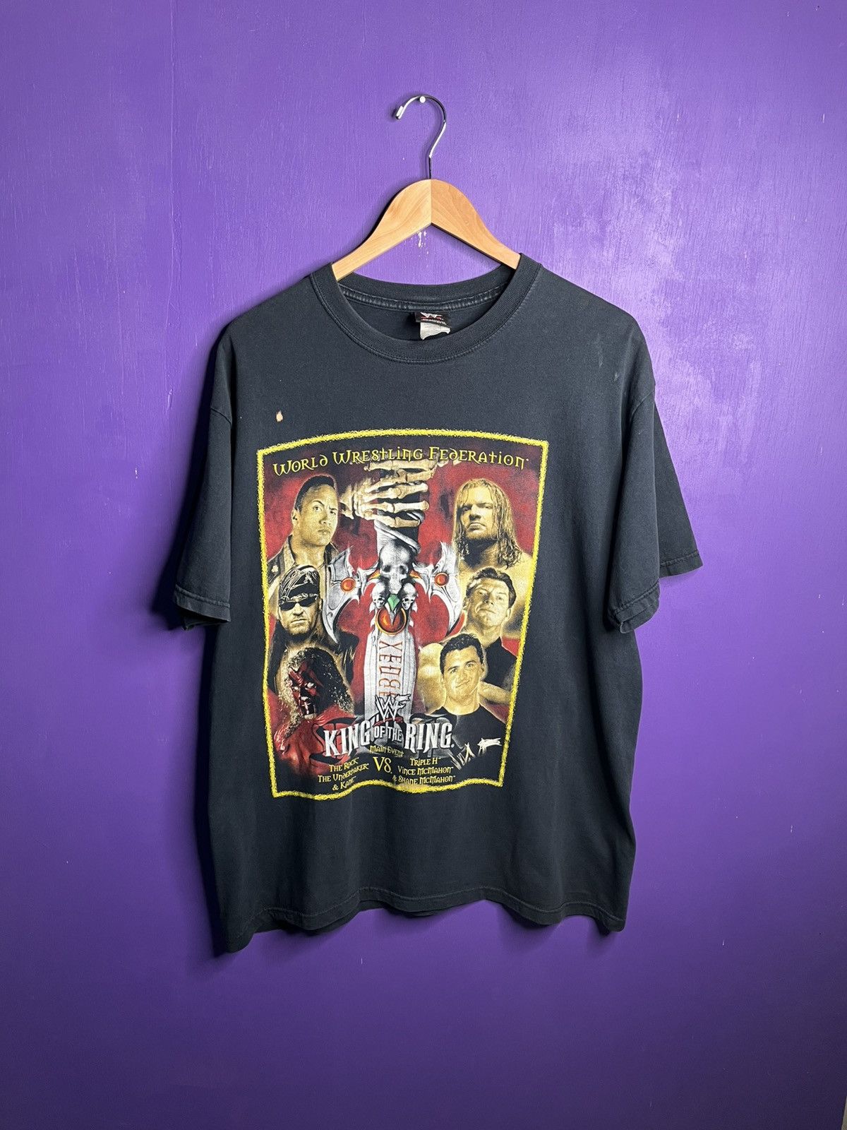 Vintage × WWF Vintage 2000 WWF king of the ring sword t-shirt Size US XL / EU 56 / 4 - 1 Thumbnail