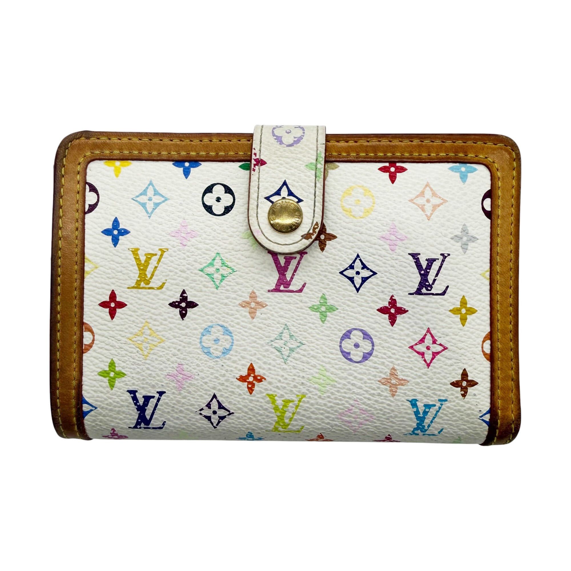 Louis Vuitton Louis Vuitton Bi-fold Wallet Portemonnaie Billet Viennois Monogram Multicolor Blanc White Leather M92987 Women's Size ONE SIZE - 1 Thumbnail