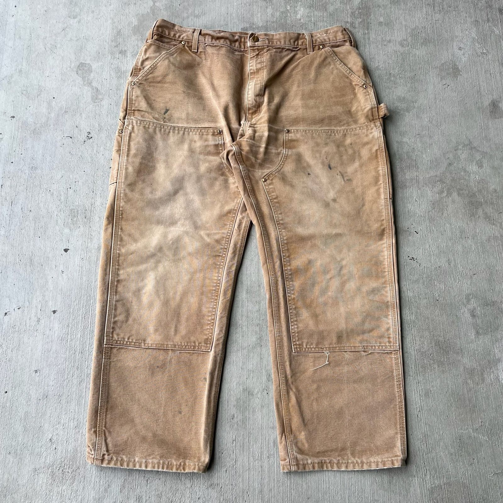 Carhartt × Vintage Carhartt faded brown double knee work wear carpenter pants Size US 38 / EU 54 - 1 Thumbnail