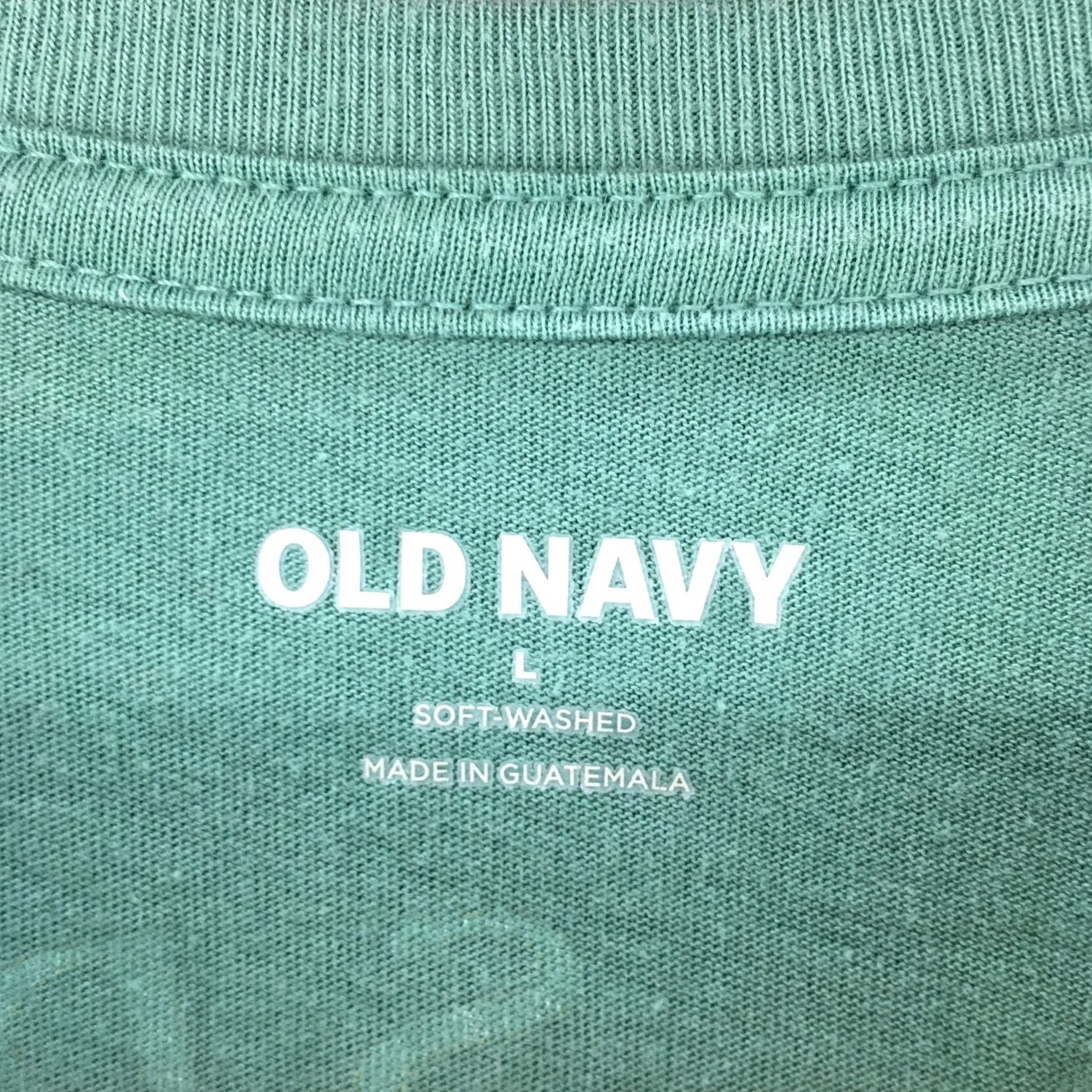 Old Navy Old Navy Tee Tshirt Top Womens Large Green Cotton Blend Graphic Print Back Shirt Size L / US 10 / IT 46 - 6 Thumbnail
