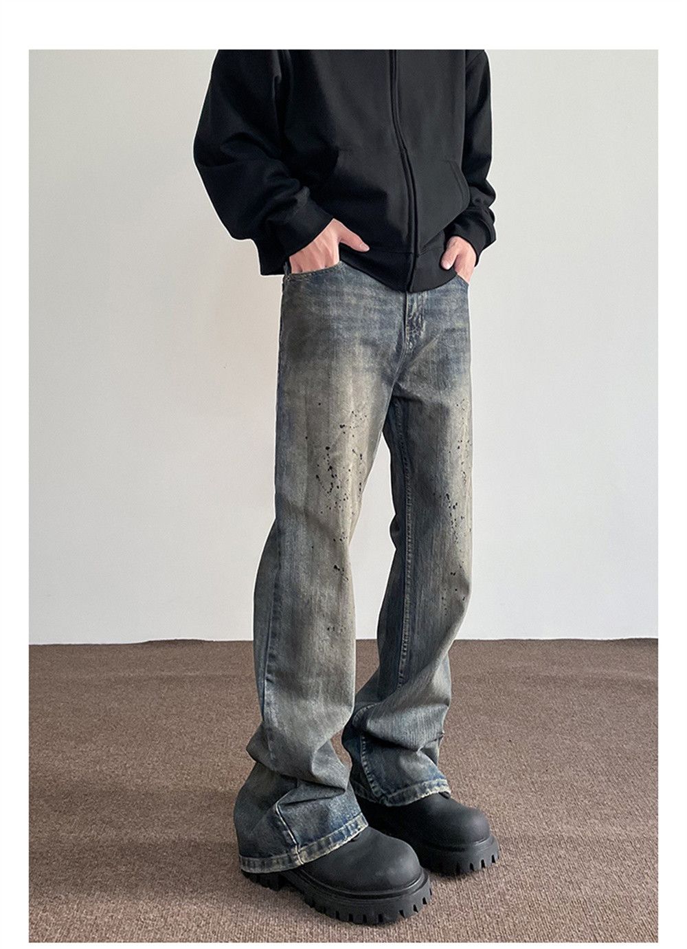 image of Distressed Denim x Jean Vintage Blue Straight Leg Jeans, Men's (Size 30)
