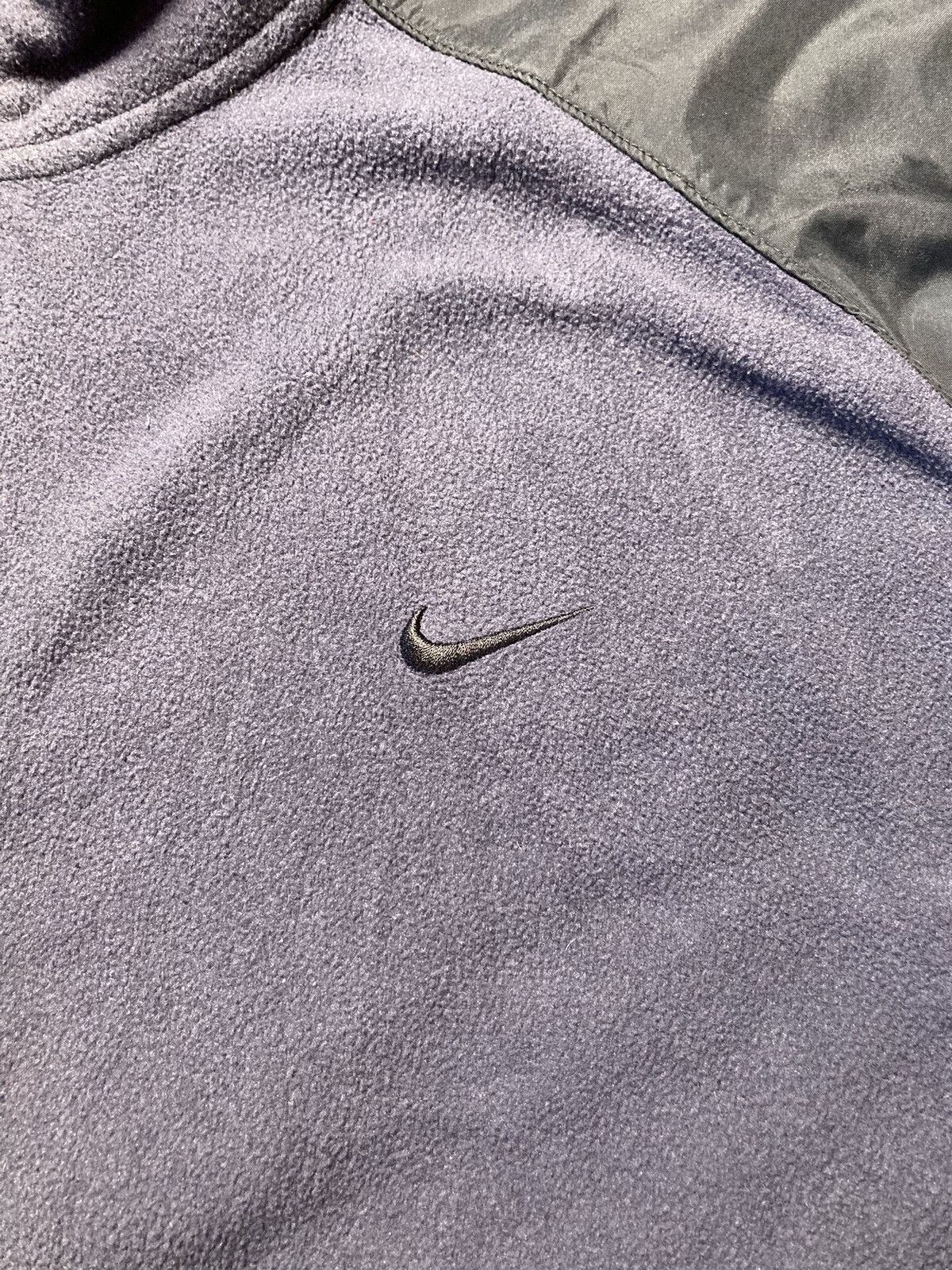 Nike × Vintage ⛩️Nike full-zip basic nylon fleece jacket vintage y2k swoosh Size US L / EU 52-54 / 3 - 4 Thumbnail