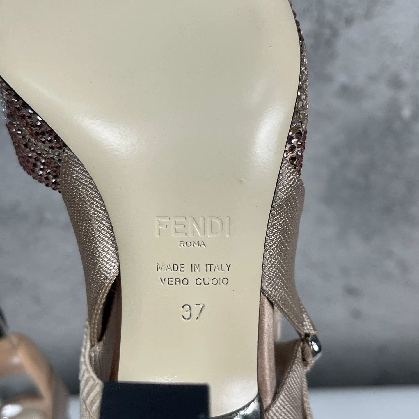 Fendi Fendi Crystal Heels Women's 37 New Unworn Size US 6.5 / IT 36.5 - 9 Thumbnail