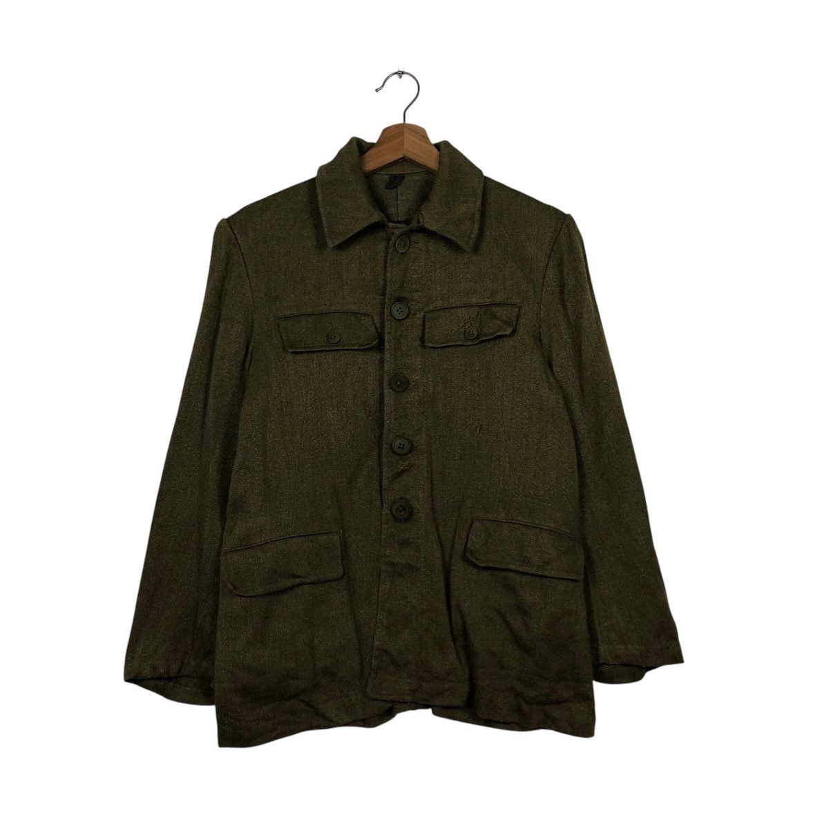 Vintage 📌Vintage Chore Worker Military Jacket US Navy Army Size US M / EU 48-50 / 2 - 2 Thumbnail