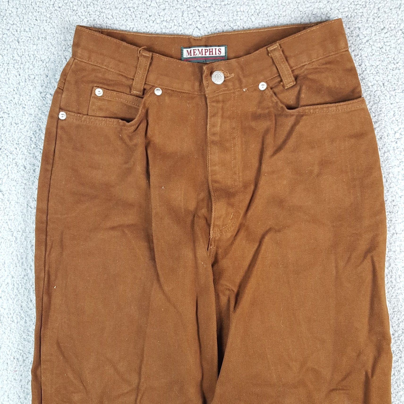 Vintage VINTAGE Memphis Jeans Women's 9 High Waisted Brown Denim Western Tapered Leg 5-Pocket 80s 90s Cowgirl Retro Southwestern Cowboy Shirt Size 30" / US 8 / IT 44 - 2 Thumbnail