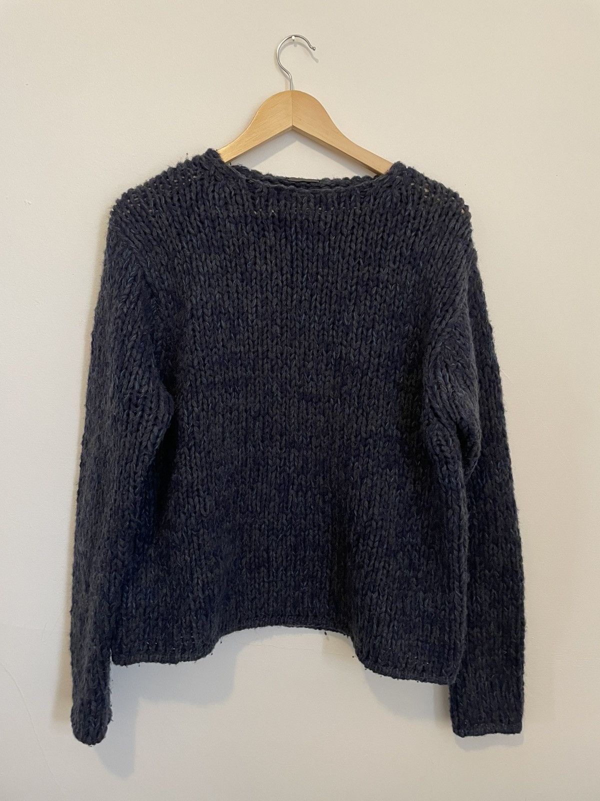 NEWYORKINDUSTRIE Blue Knit Wool Sweater Size US M / EU 48-50 / 2 - 1 Thumbnail