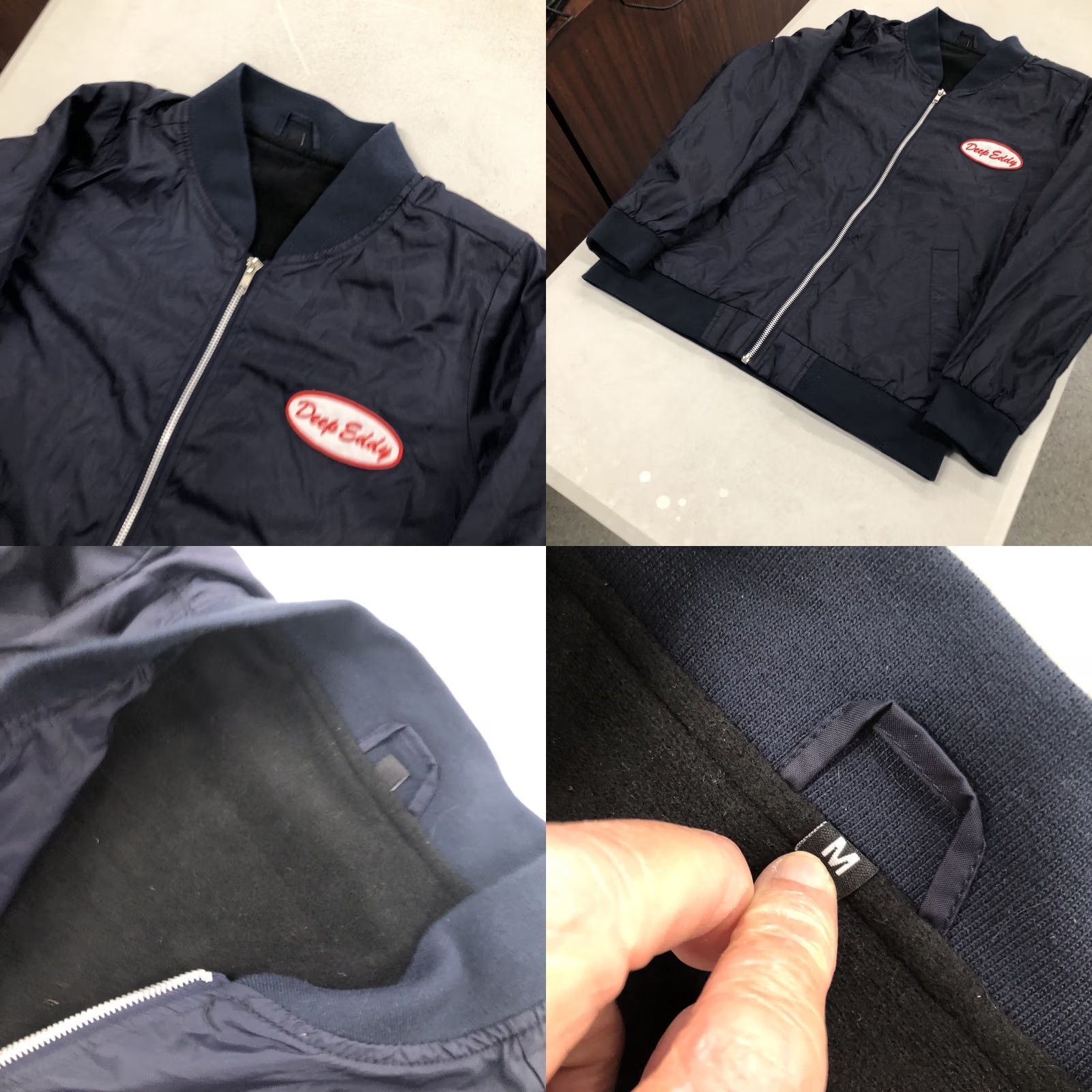 Vintage VINTAGE Deep Eddy Vodka Bomber Jacket Medium Blue Full Zip Embroidered Jacket Unisex Adults NF Size US M / EU 48-50 / 2 - 8 Thumbnail
