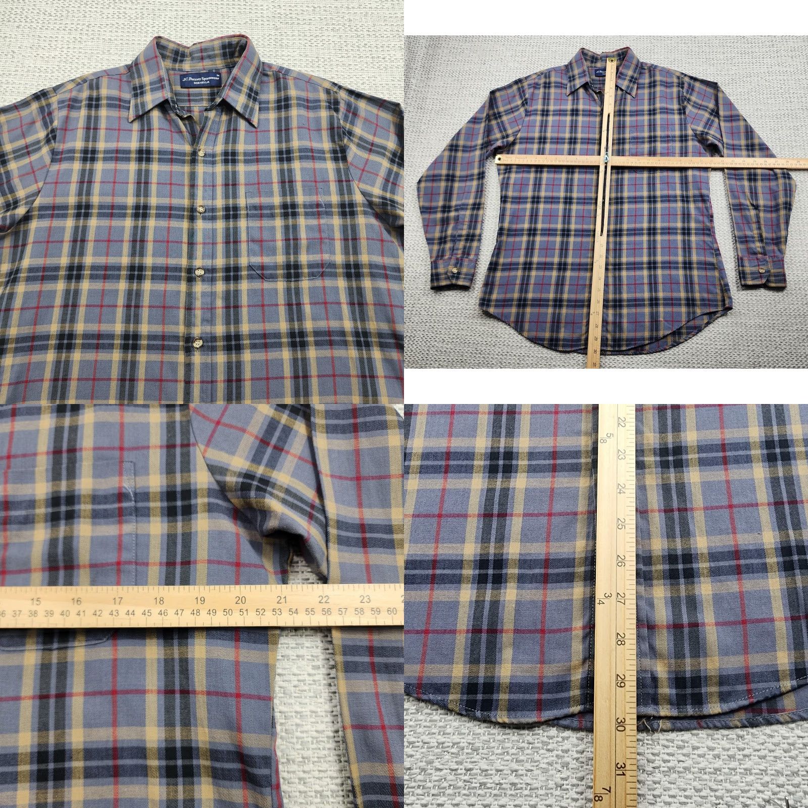 Vintage VINTAGE JC Penney Sportswear Doevella Shirt Mens Medium Blue Plaid Button Up 70s Size US M / EU 48-50 / 2 - 8 Thumbnail