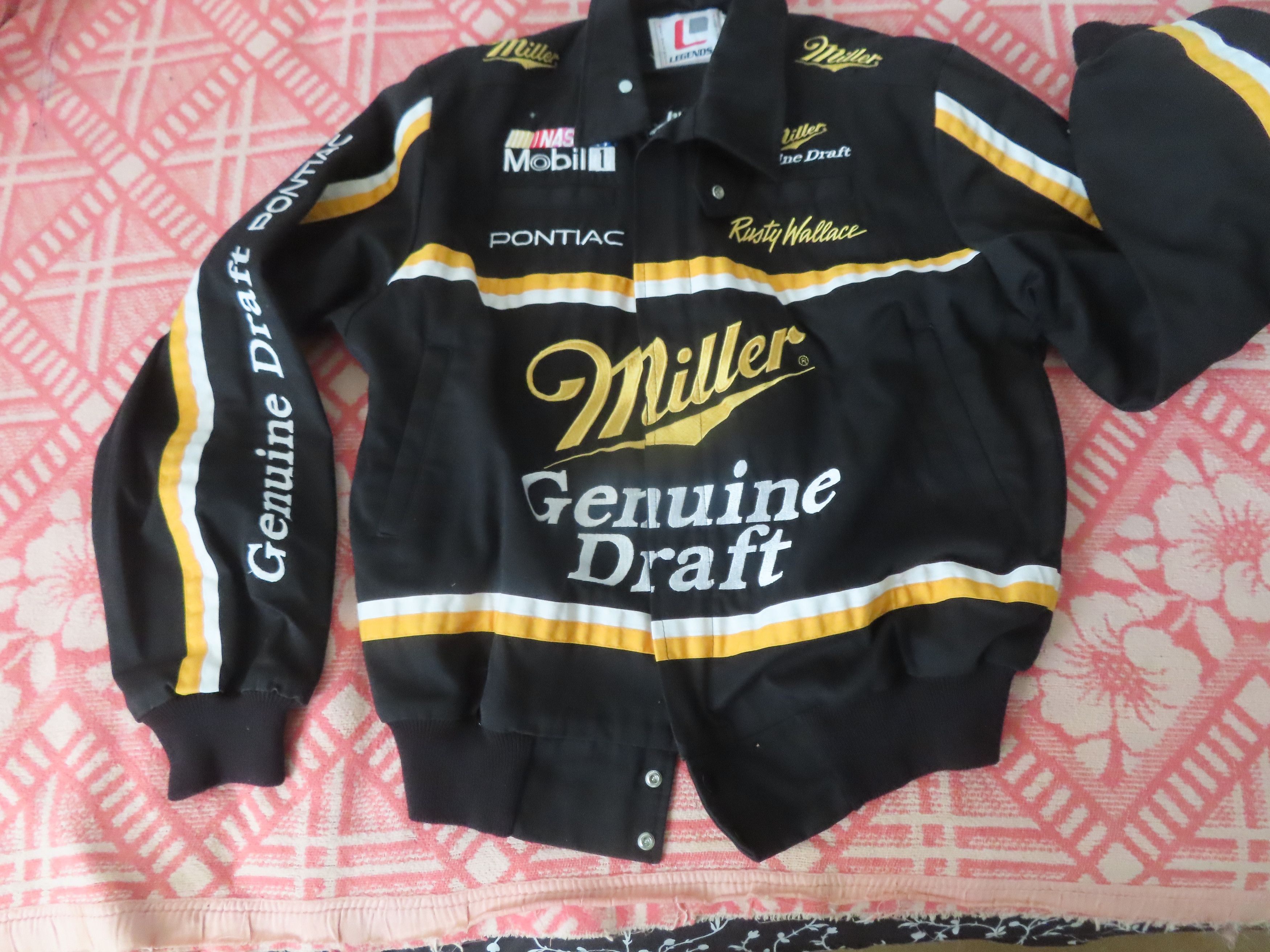 Rusty Wallace Miller Lite Nascar Men Size XL orders Jacket Vintage Racing Advertisement