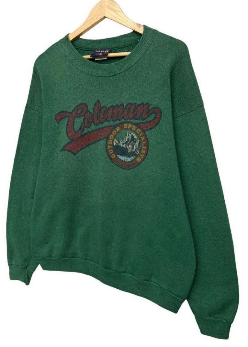 Coleman Vintage 90s Coleman Spellout Logo Green Crewneck Sweatshirt Size US L / EU 52-54 / 3 - 3 Thumbnail