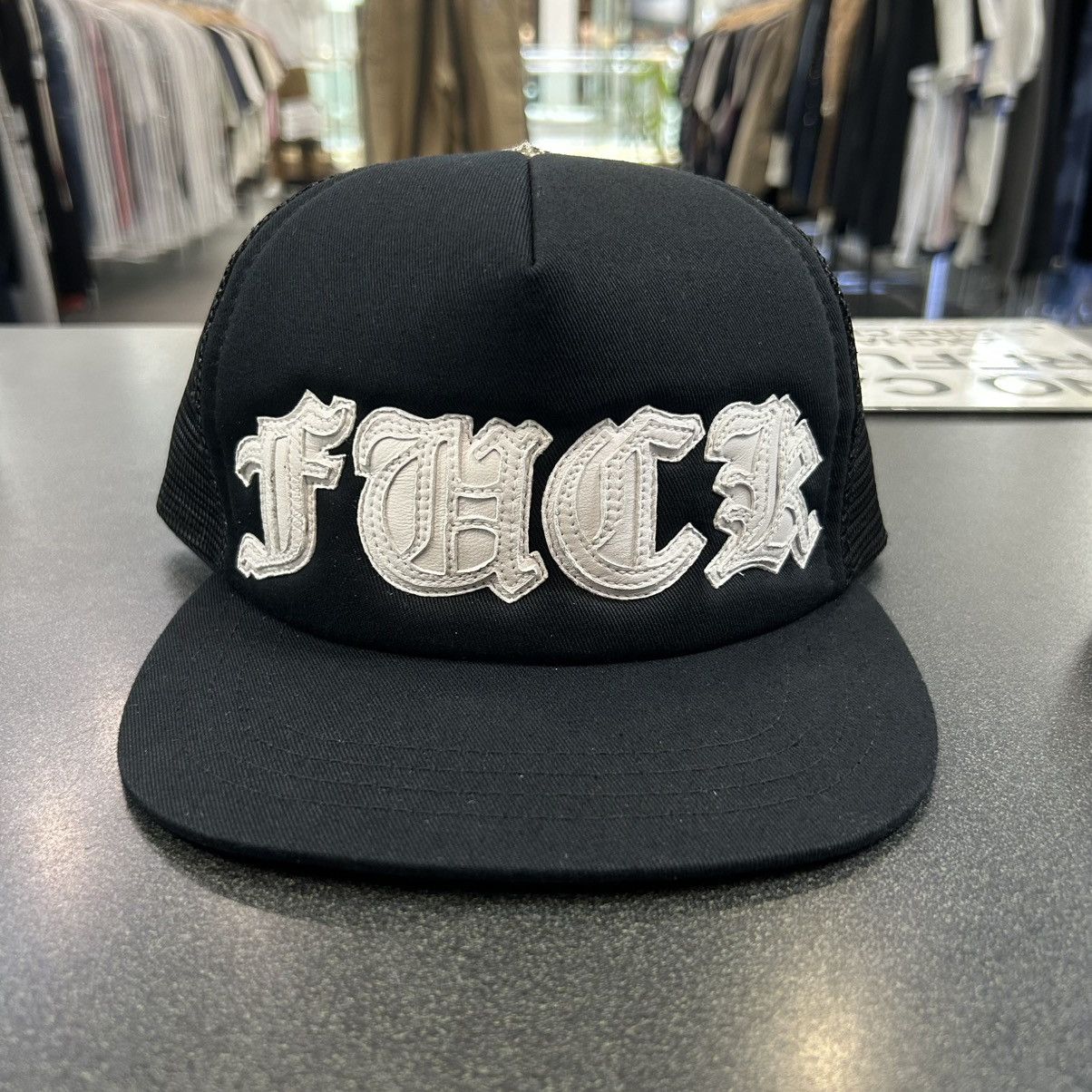 Chrome Hearts × Vintage Vintage Chrome Hearts Fuck Leather Trucker