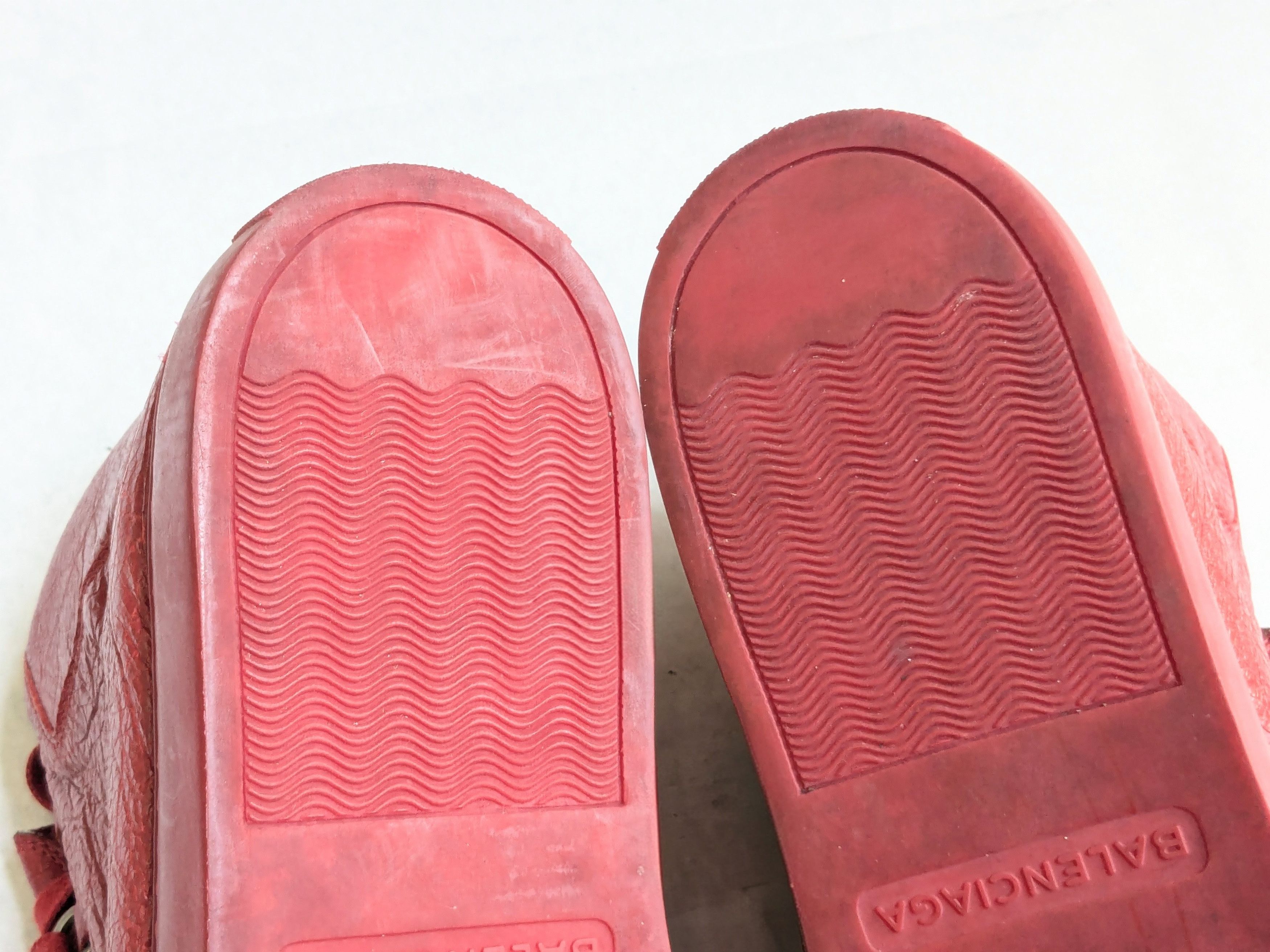 Balenciaga Balenciaga Arena Sneakers Red 12 High Tops Leather Size US 12 / EU 45 - 15 Thumbnail