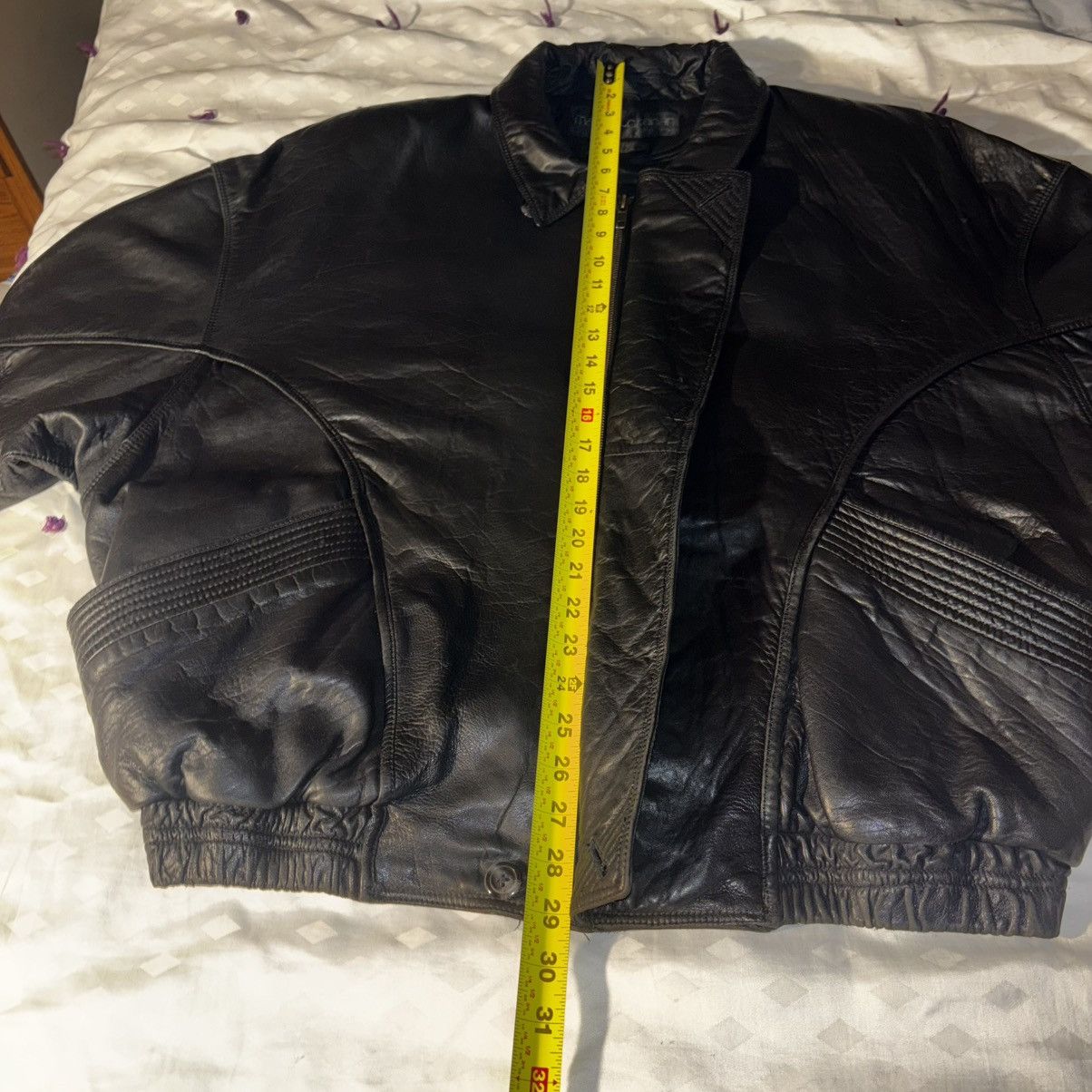Marc Buchanan Vintage All Black Pelle Pelle Bomber Jacket Size US L / EU 52-54 / 3 - 7 Thumbnail