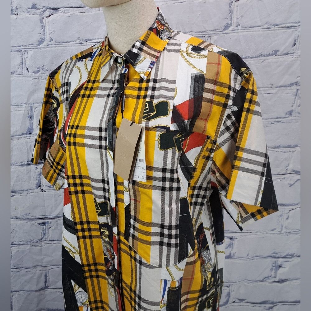 Burberry NWT Burberry Women's Shirt Button Up Dress Shirt Check Fie Size M / US 6-8 / IT 42-44 - 1 Thumbnail