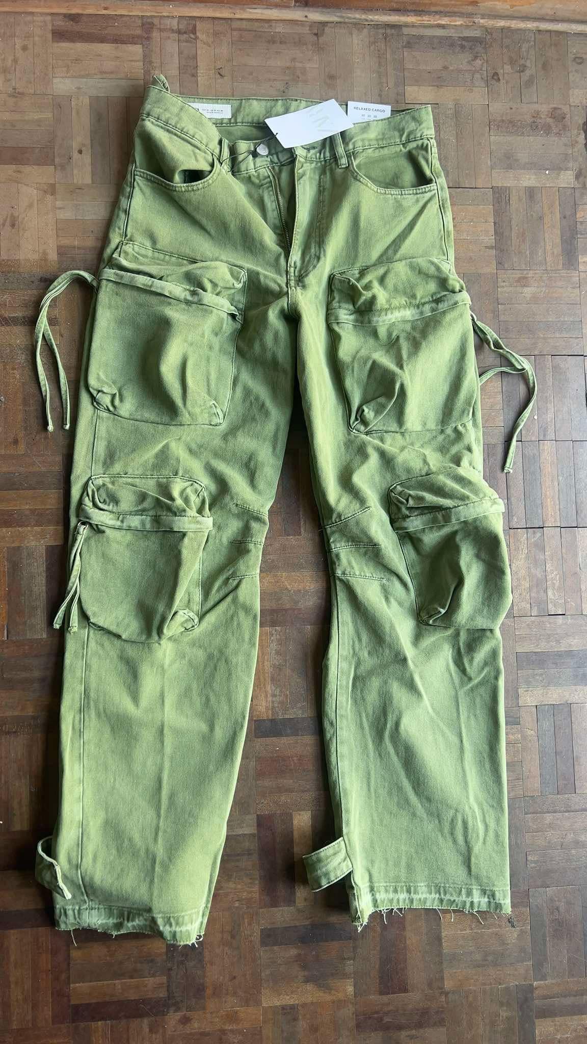 Zara Zara Cargo trousers size man 30 green color Size US 30 / EU 46 - 14 Thumbnail