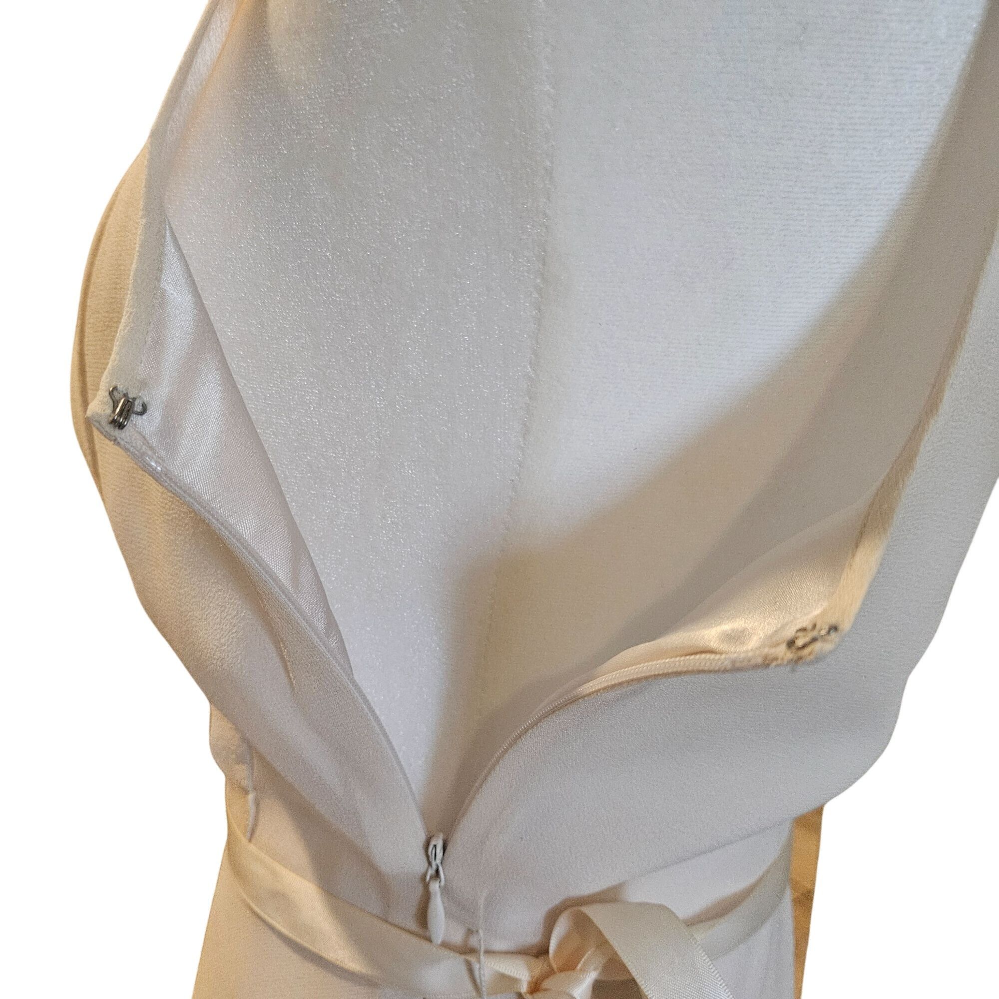 Laundry by Shelli Segal Laundry Ivory 0 Silk Midi Dress – Romantic Core Bridalcor Size XS / US 0-2 / IT 36-38 - 7 Thumbnail