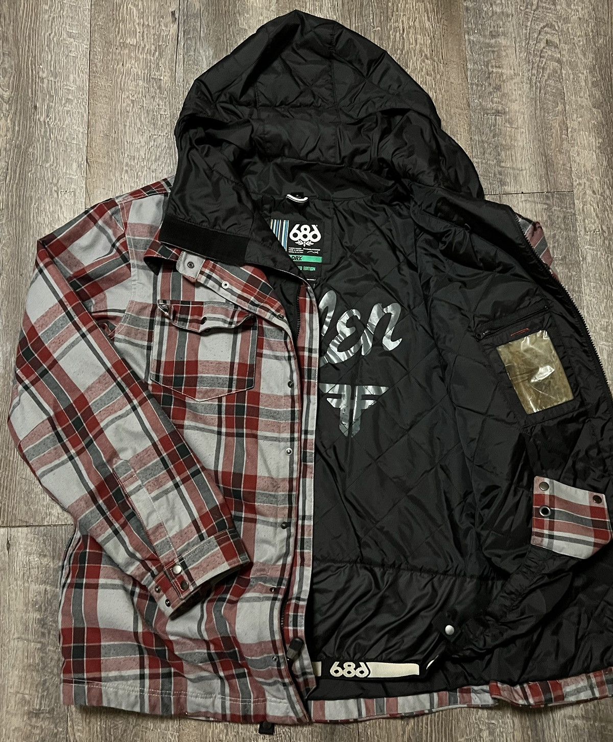 686 × Fallen 686 Fallen Michael Akira West Flannel Snowboarding Jacket XL Size US XL / EU 56 / 4 - 3 Thumbnail