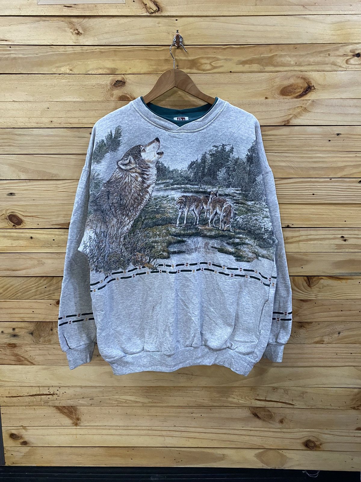 Habitat × Vintage Vintage art unlimited wolf sweatshirt Size US XL / EU 56 / 4 - 1 Thumbnail