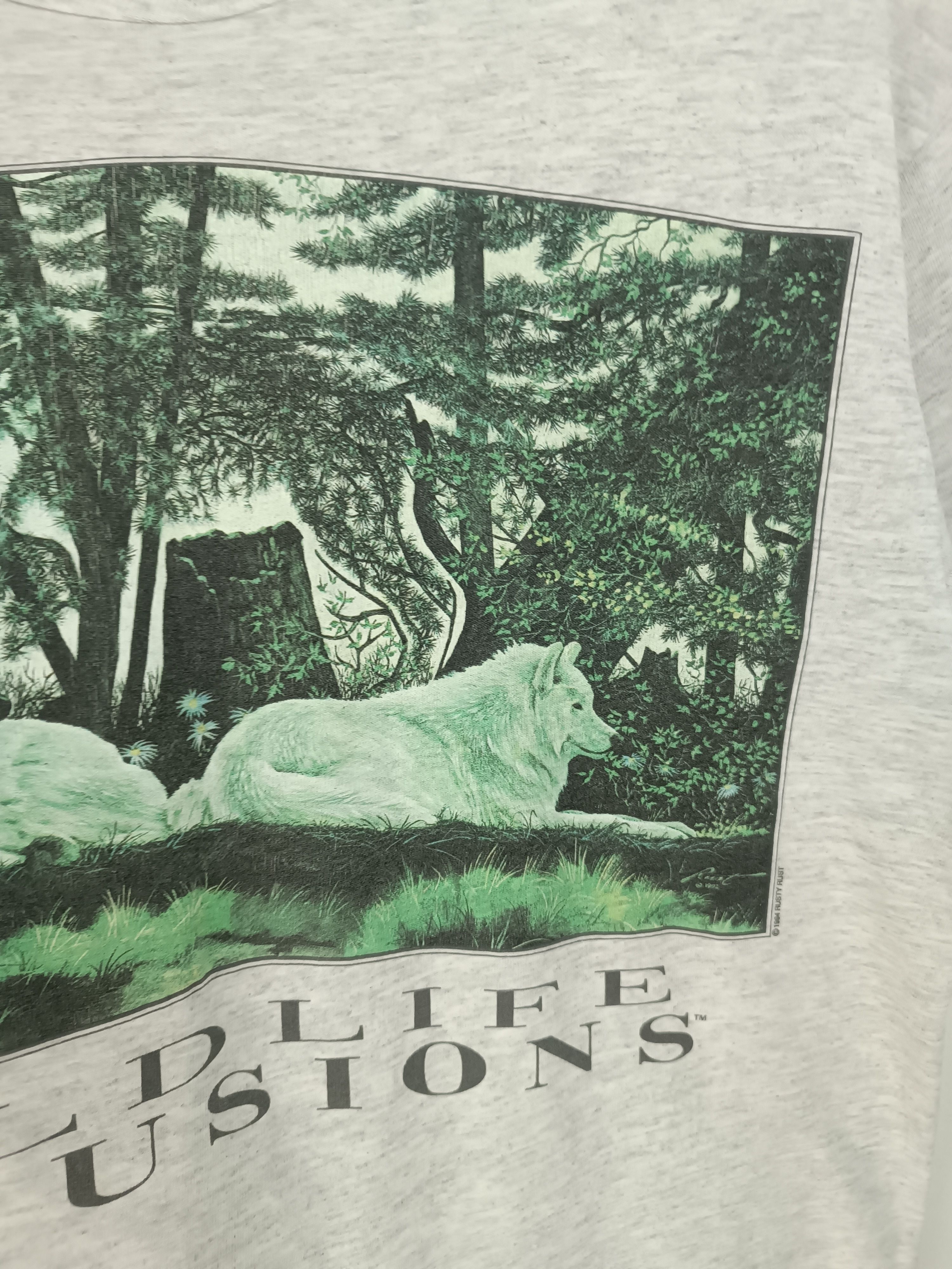 Other VINTAGE '94 RUSTY RUST WILDLIFE ILLUSIONS WOLF ART NATURE Ts Size US M / EU 48-50 / 2 - 11 Thumbnail