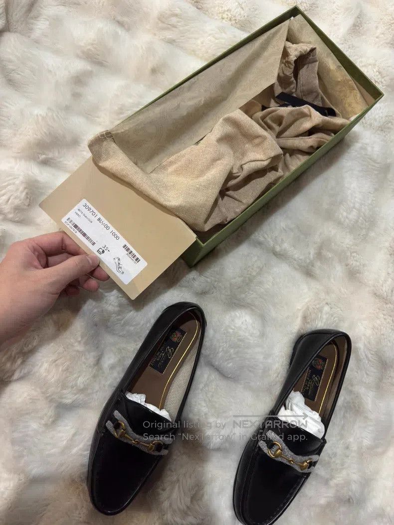 Gucci Guicci Horseshoe Buckle Loafers Leather Shoes Size US 5 / IT 35 - 8 Thumbnail