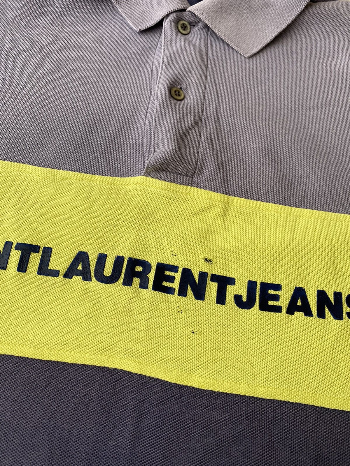 Yves Saint Laurent YSL Yves Saint Laurent Jeans Spell Out Big Logo Polo Shirt Size US L / EU 52-54 / 3 - 4 Thumbnail