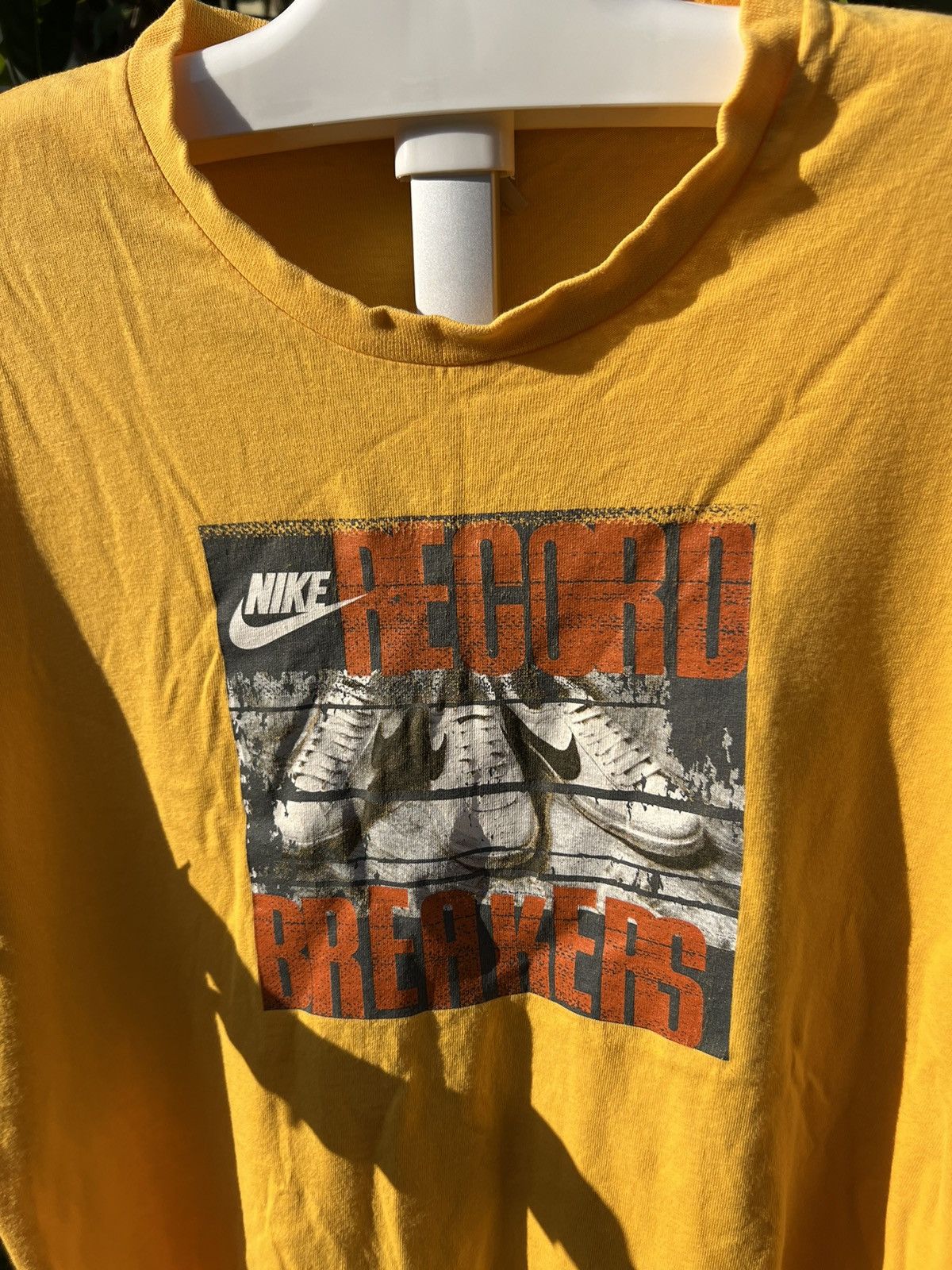 Nike × Vintage 90's NIKE RECORD BREAKERS BIG LOGO SWOOSH Y2K TEE RETRO RARE Size US L / EU 52-54 / 3 - 3 Thumbnail