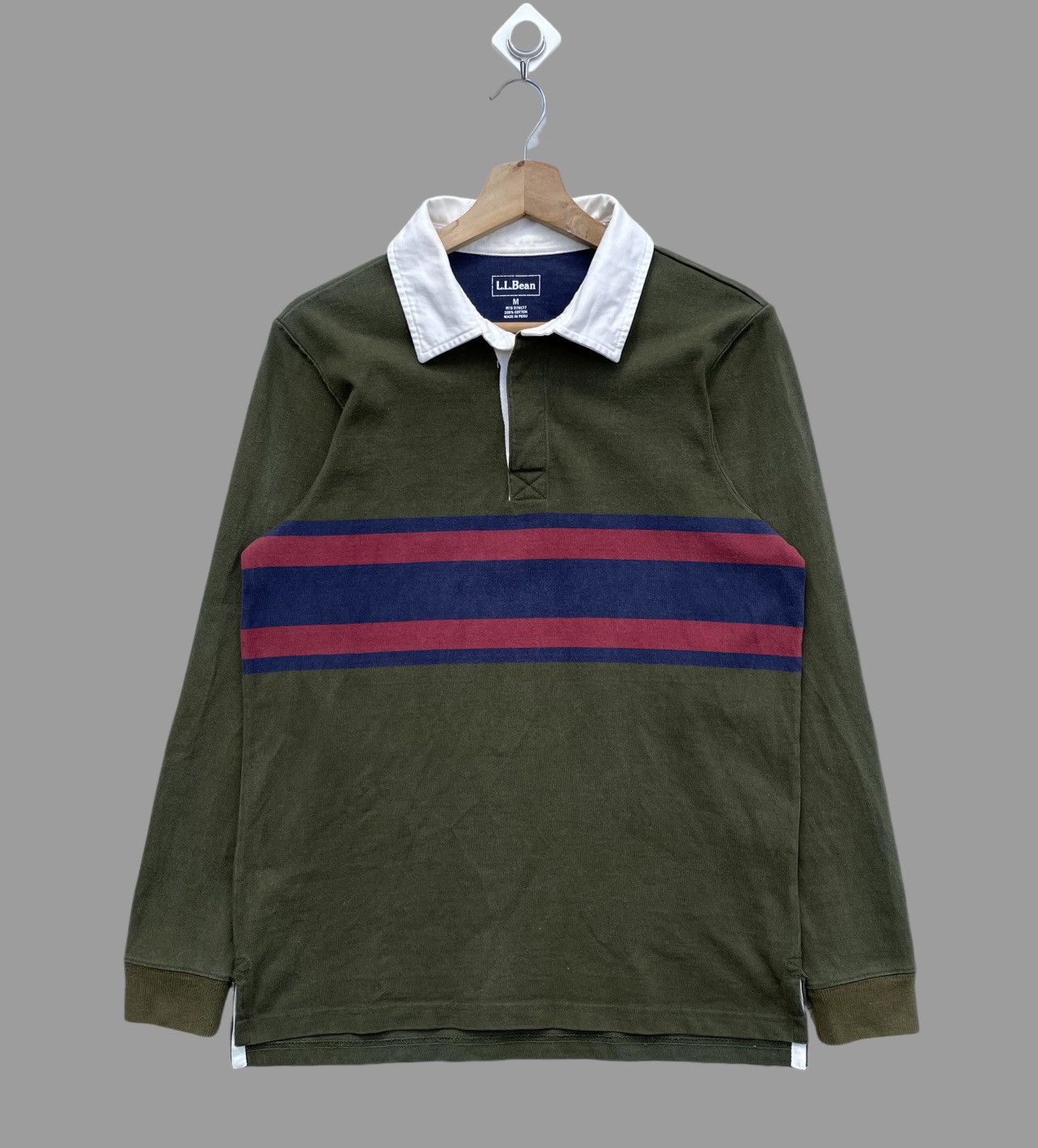 L.L. Bean L.L Bean Long Sleeve Rugby Polo Size US M / EU 48-50 / 2 - 1 Thumbnail