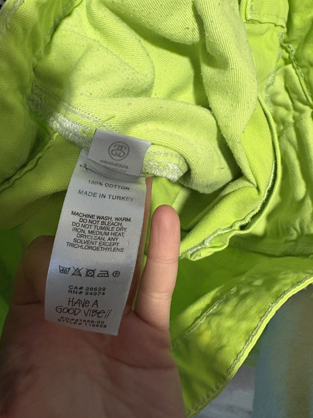 Stussy Stussy Dyed Canvas Work Pant 'Neon' Size US 28 / EU 44 - 6 Thumbnail