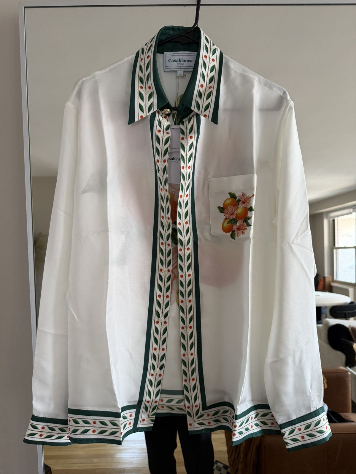 Casablanca Casablanca L’Orange Long Sleeve Silk Shirt Size US S / EU 44-46 / 1 - 4 Thumbnail